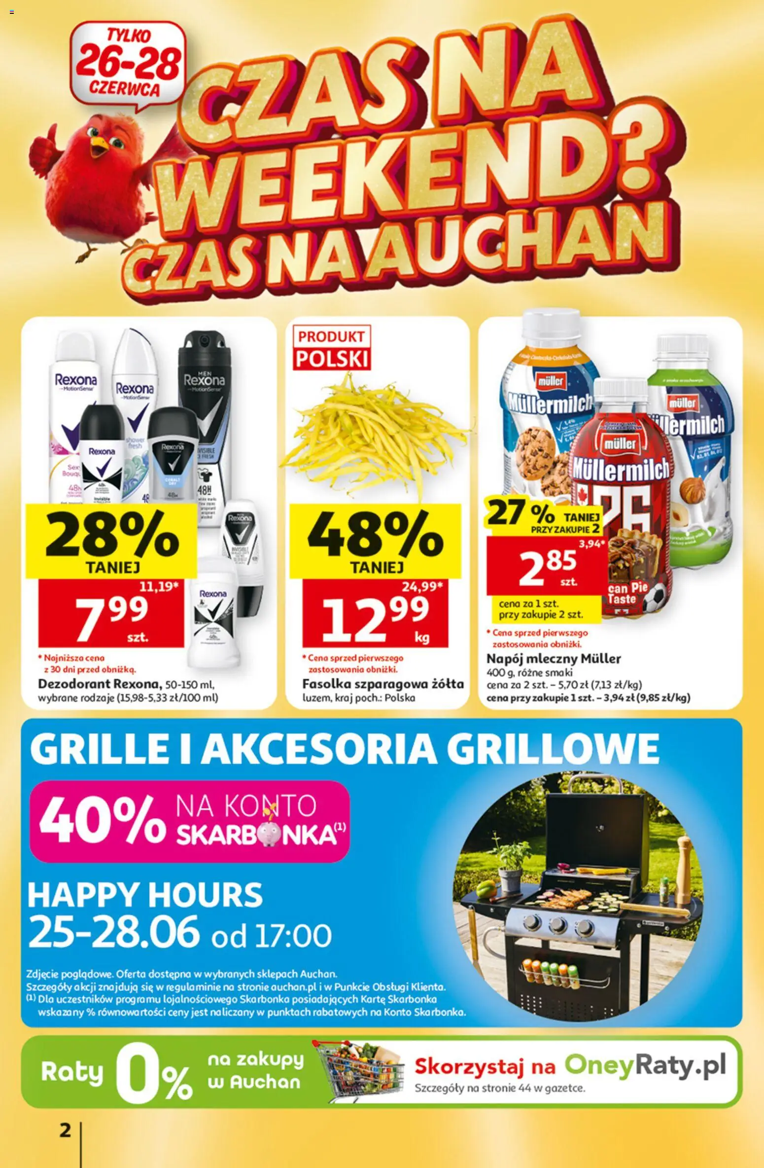 Auchan gazetka - 30 Lat Hipermarket od 25.06.2026 | Strona: 2 | Produkty: Fasolka szparagowa, Dezodorant