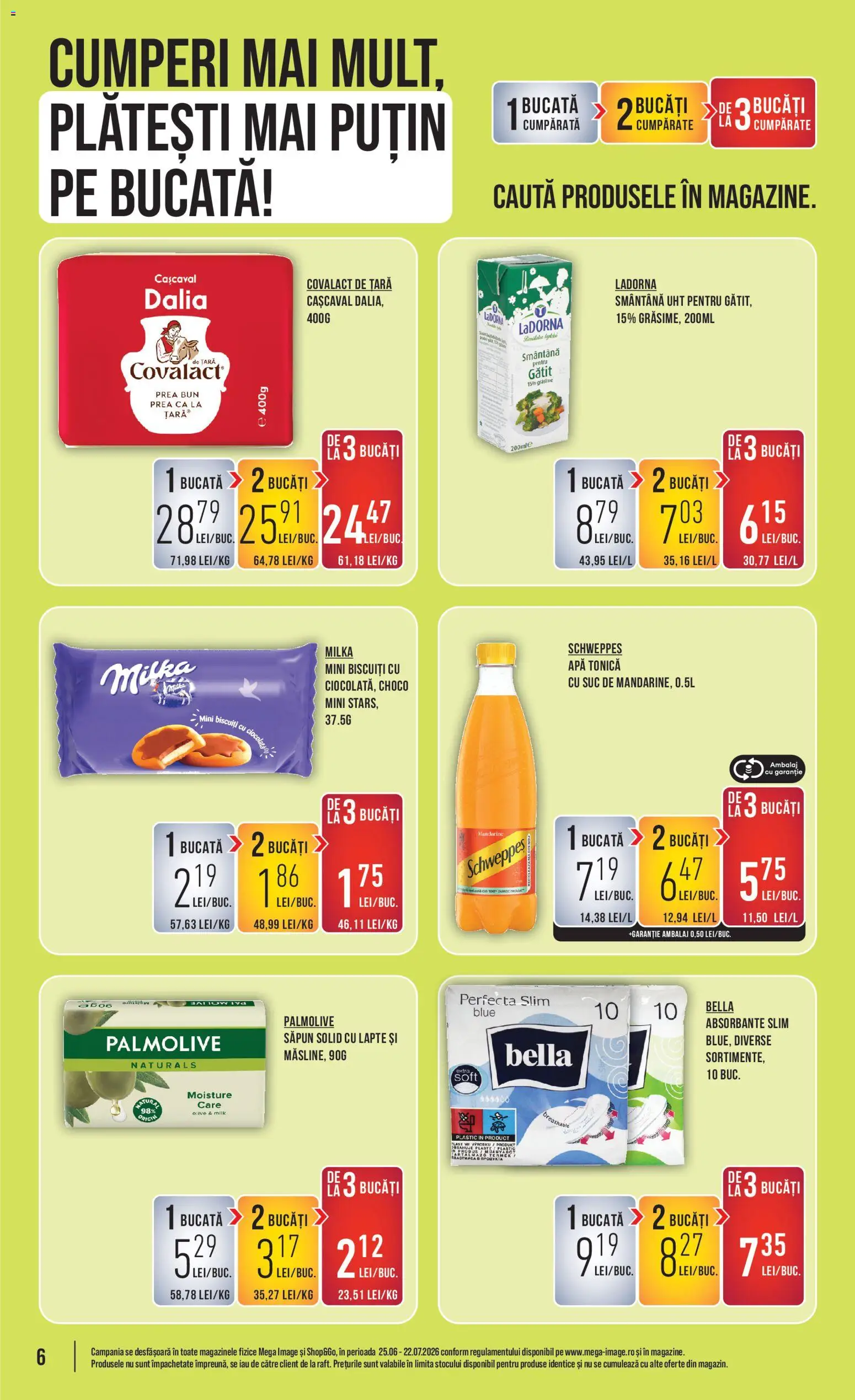 Noul catalog Mega Image – valabil de la 09.07.2026 | Pagină: 6 | Produse: Săpun solid, Tırnak makası, Cașcaval, Lapte