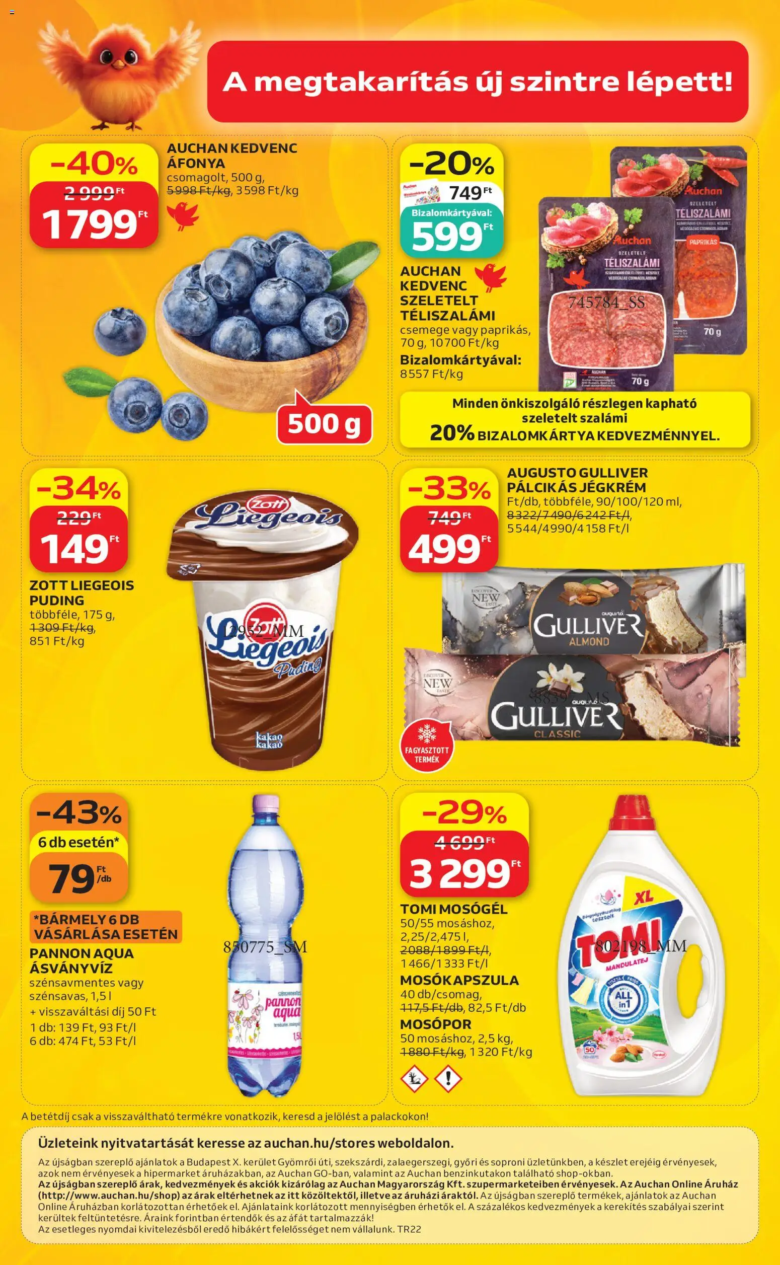 Auchan akciós ujság - amely érvényes a következő dátumtól: 28.05.2026 | Oldal: 12 | Termékek: Szalámi, Mosópor, Jégkrém, Pálcikás jégkrém
