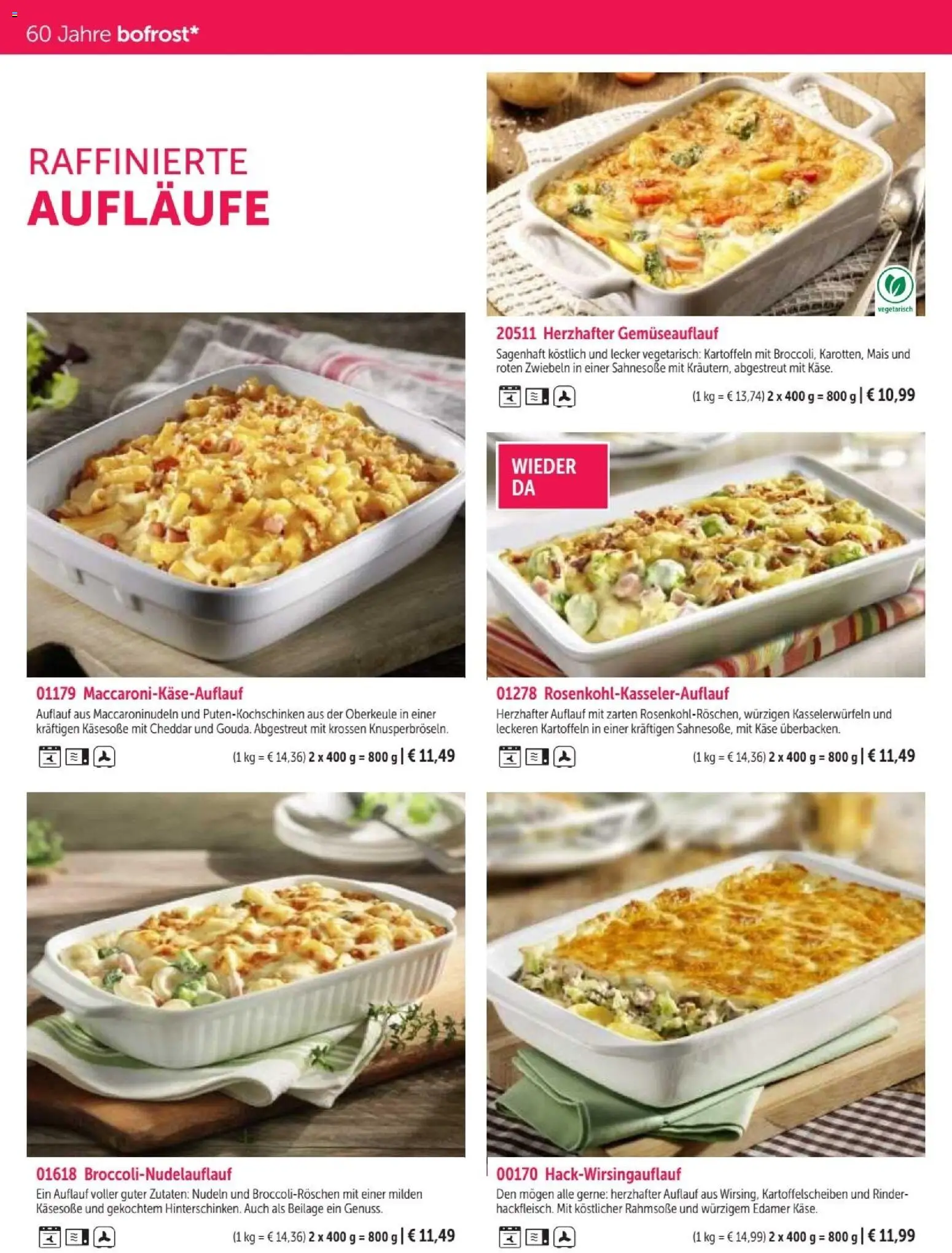 Bofrost Katalog – gültig ab 07.09.2026 | Seite: 100 | Produkte: Käse, Edamer, Zwiebeln, Nudeln