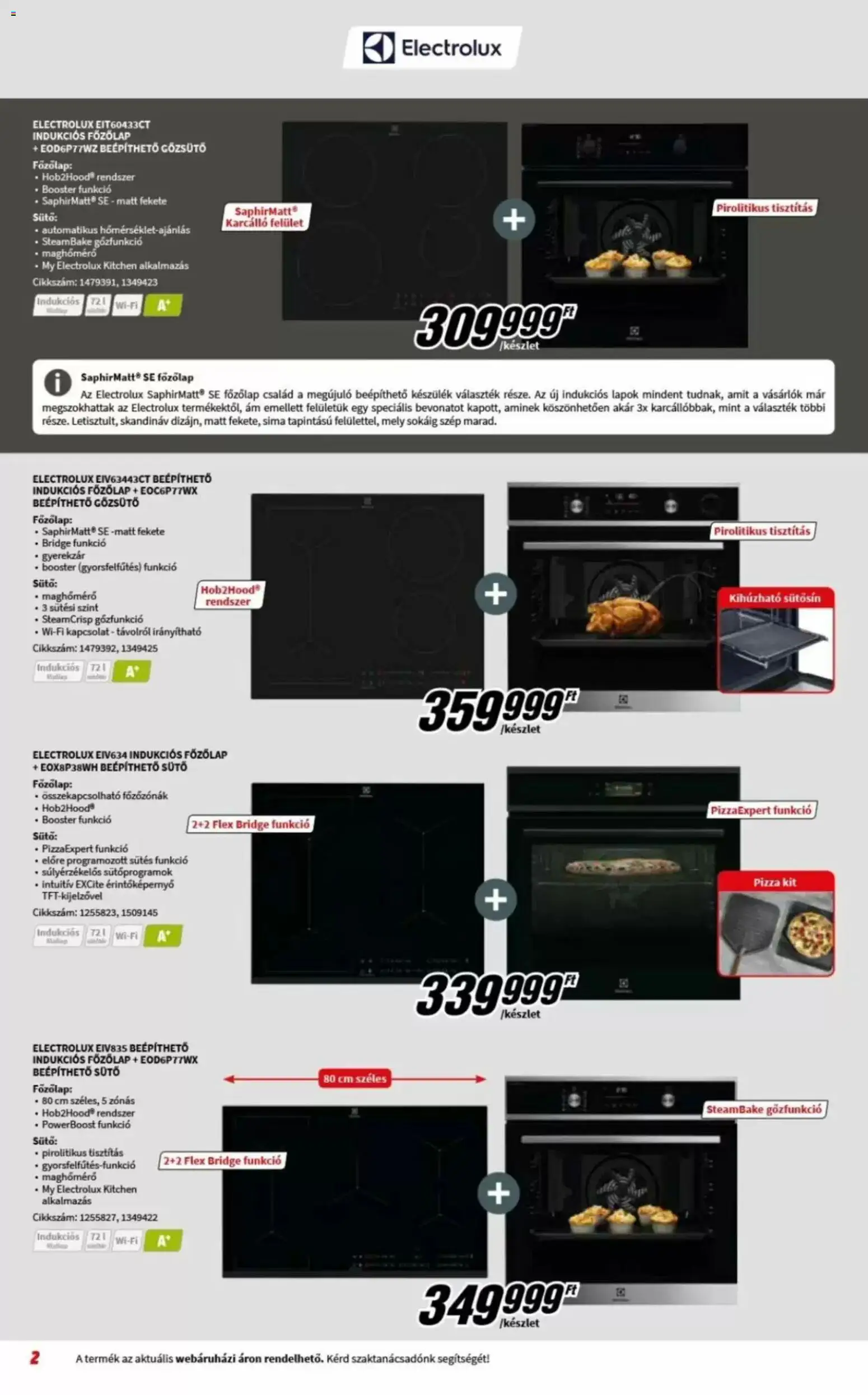 Media Markt akciós ujság - amely érvényes a következő dátumtól: 03.06.2026 | Oldal: 2 | Termékek: Sütő, Főzőlap, Indukciós főzőlap, Pizza