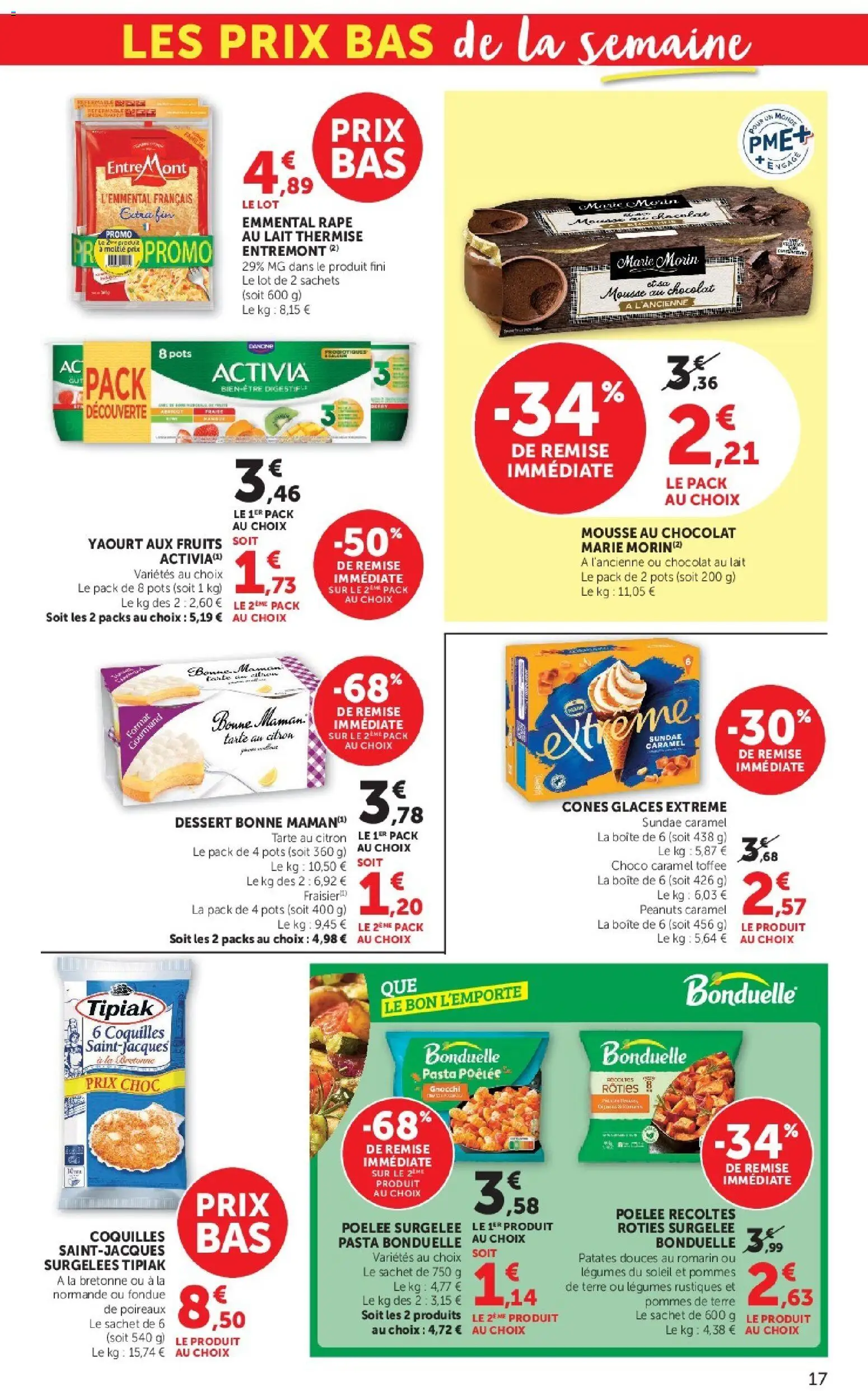 {H1} | Page: 17 | Produits: Dessert, Tarte, Fruits, Chocolat au lait