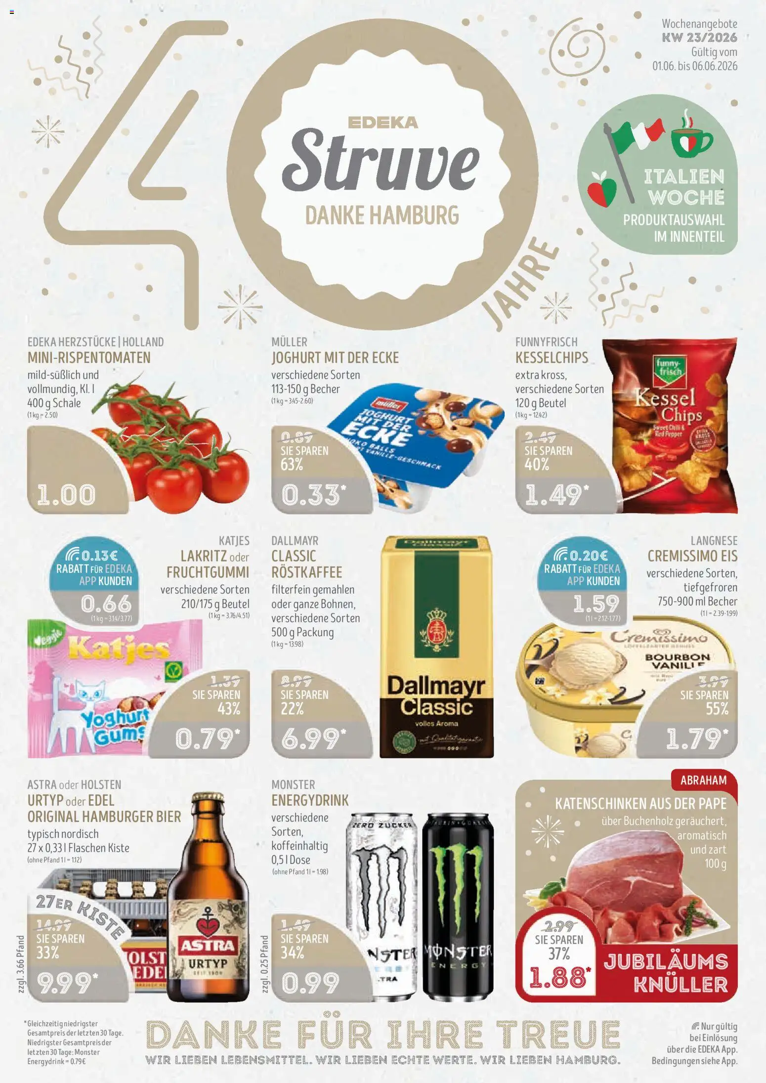 Edeka Struve Prospekt – gültig ab 01.06.2026 | Seite: 3 | Produkte: Energy, Katjes, Holsten, Eis