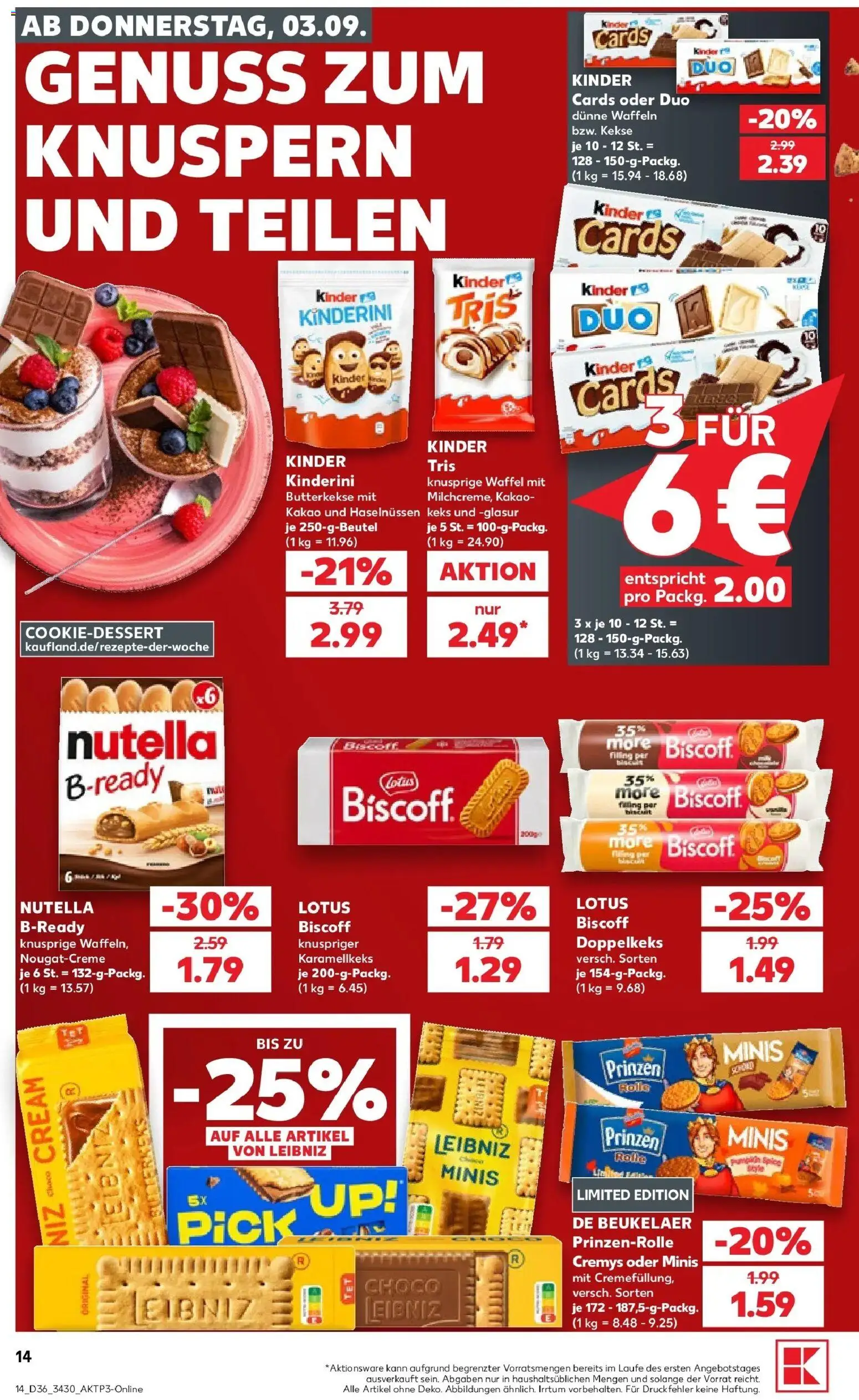 Prospekt Kaufland ab 31.08.2026 » Angebote Online zum Blättern | Seite: 23 | Produkte: Waffeln, Nutella, Butterkekse, Kekse