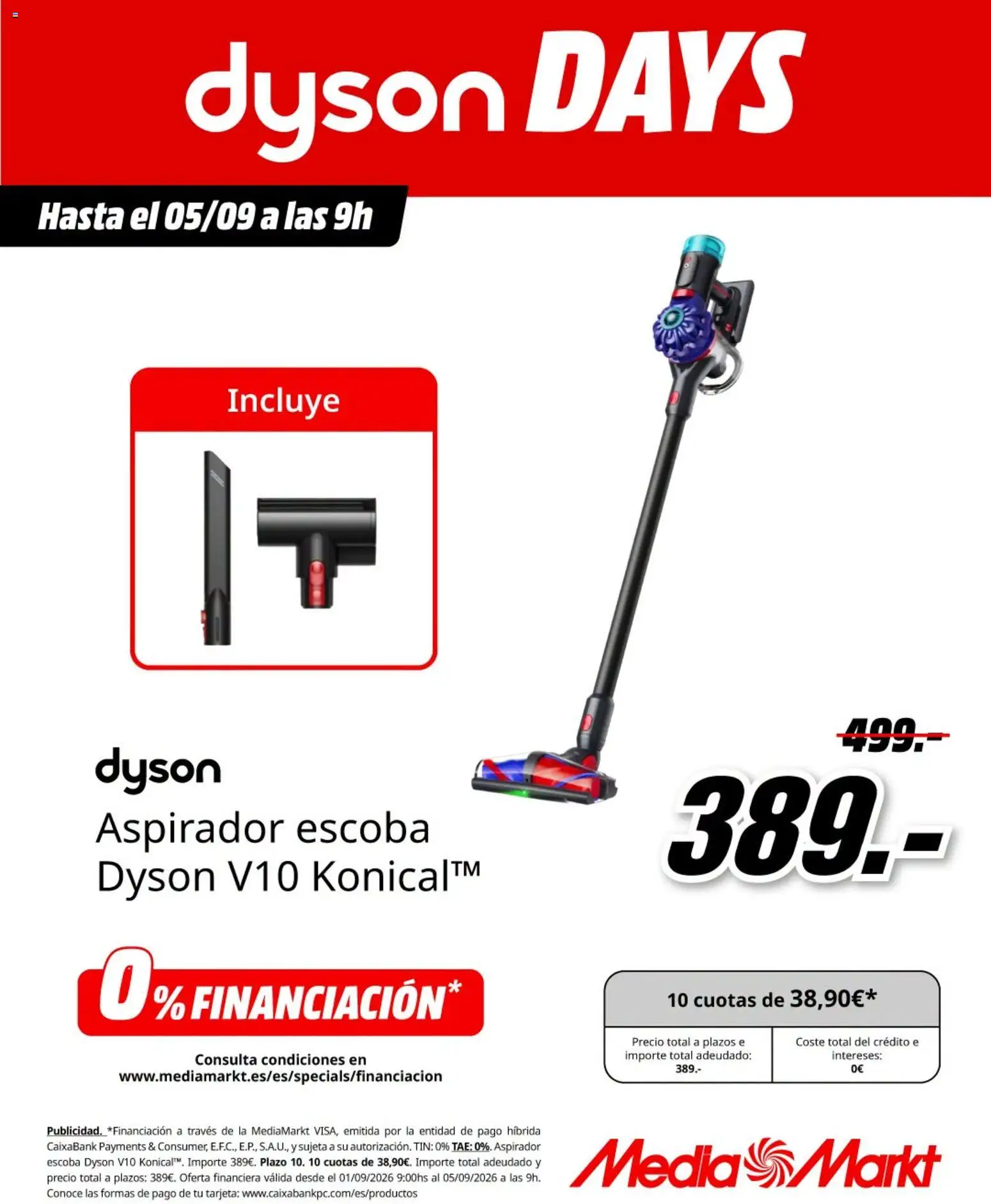 Media Markt folleto Dyson │ válido desde el 01/09/2026 | Página: 3 | Productos: Escoba, Aspirador
