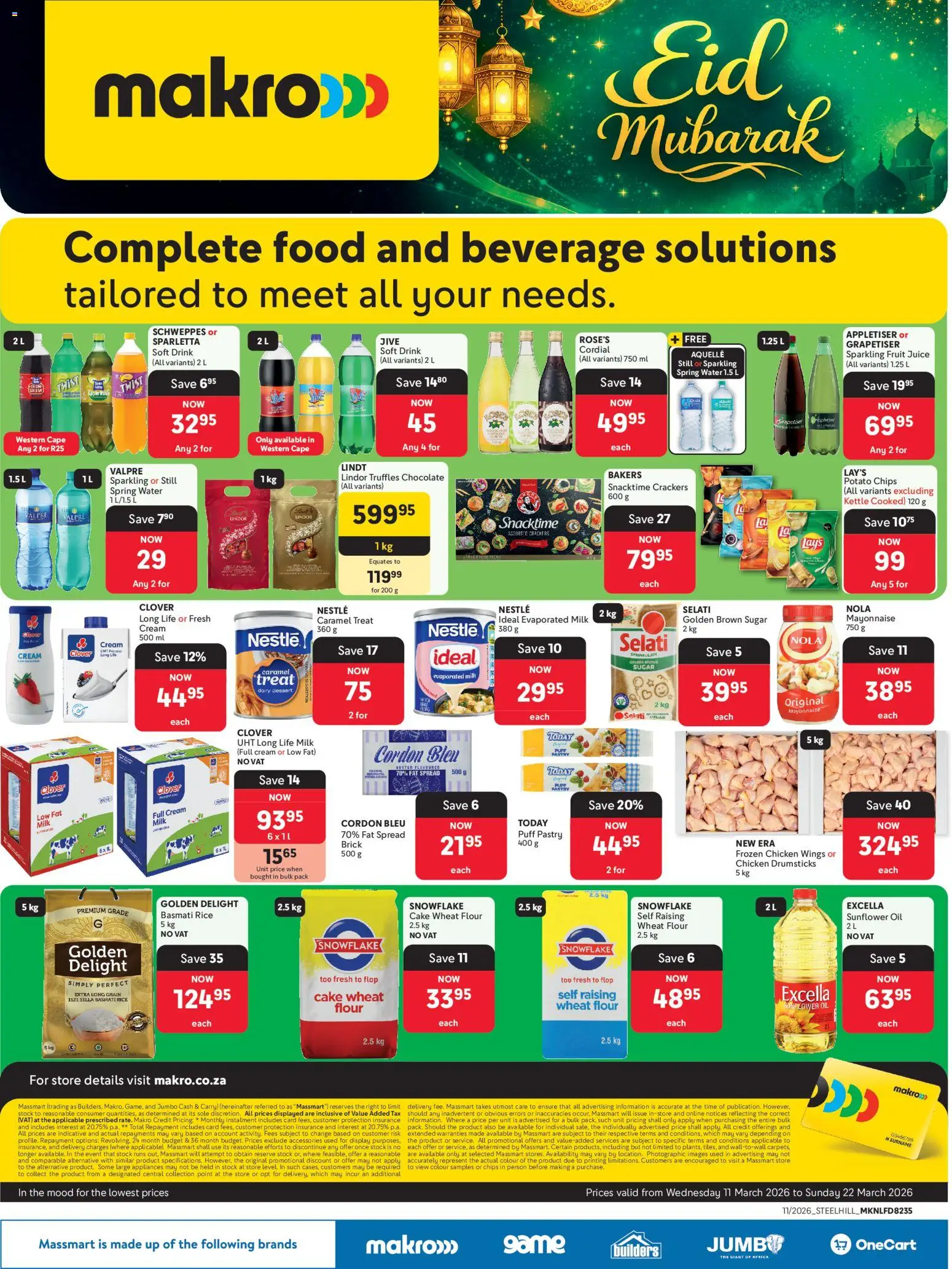 New Makro catalogue – valid from 11.03.2026 | Page: 1 | Products: Milk, Chicken, Water, Fat spread
