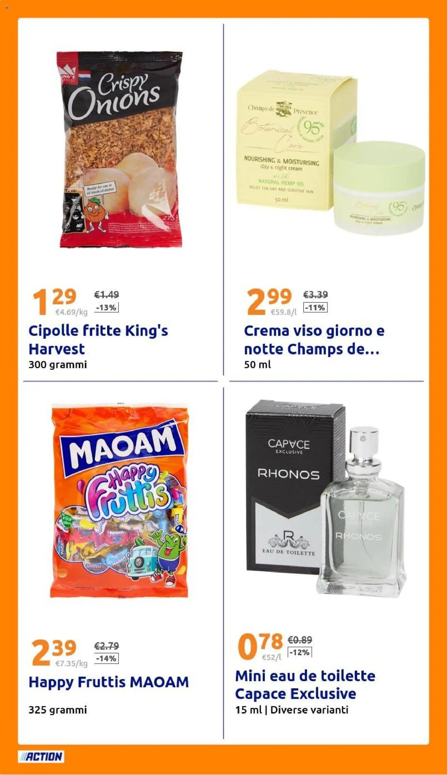 Volantino Action del 14/10/2026 | Pagina: 20 | Prodotti: Crema, Crema viso, Cipolle