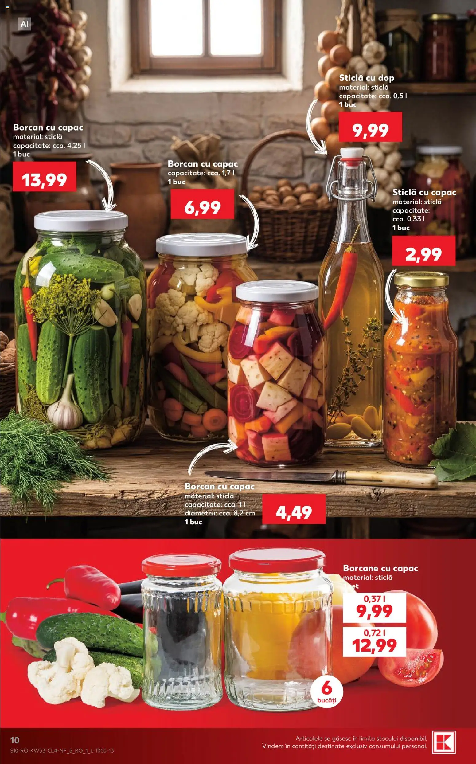 Noul catalog Kaufland – valabil de la 12.08.2026 | Pagină: 10 | Produse: Borcan, Sticla cu capac