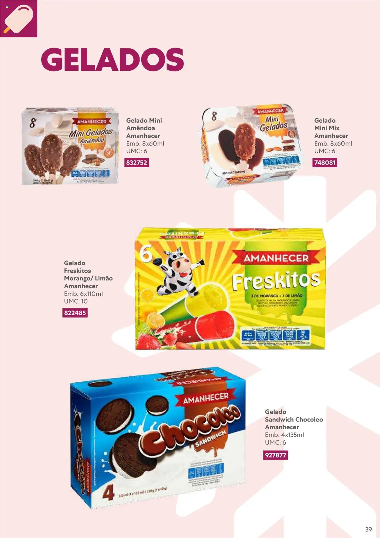 Recheio Congelados │ válido de 01/02/2024 | Página: 39 | Produtos: Gelado