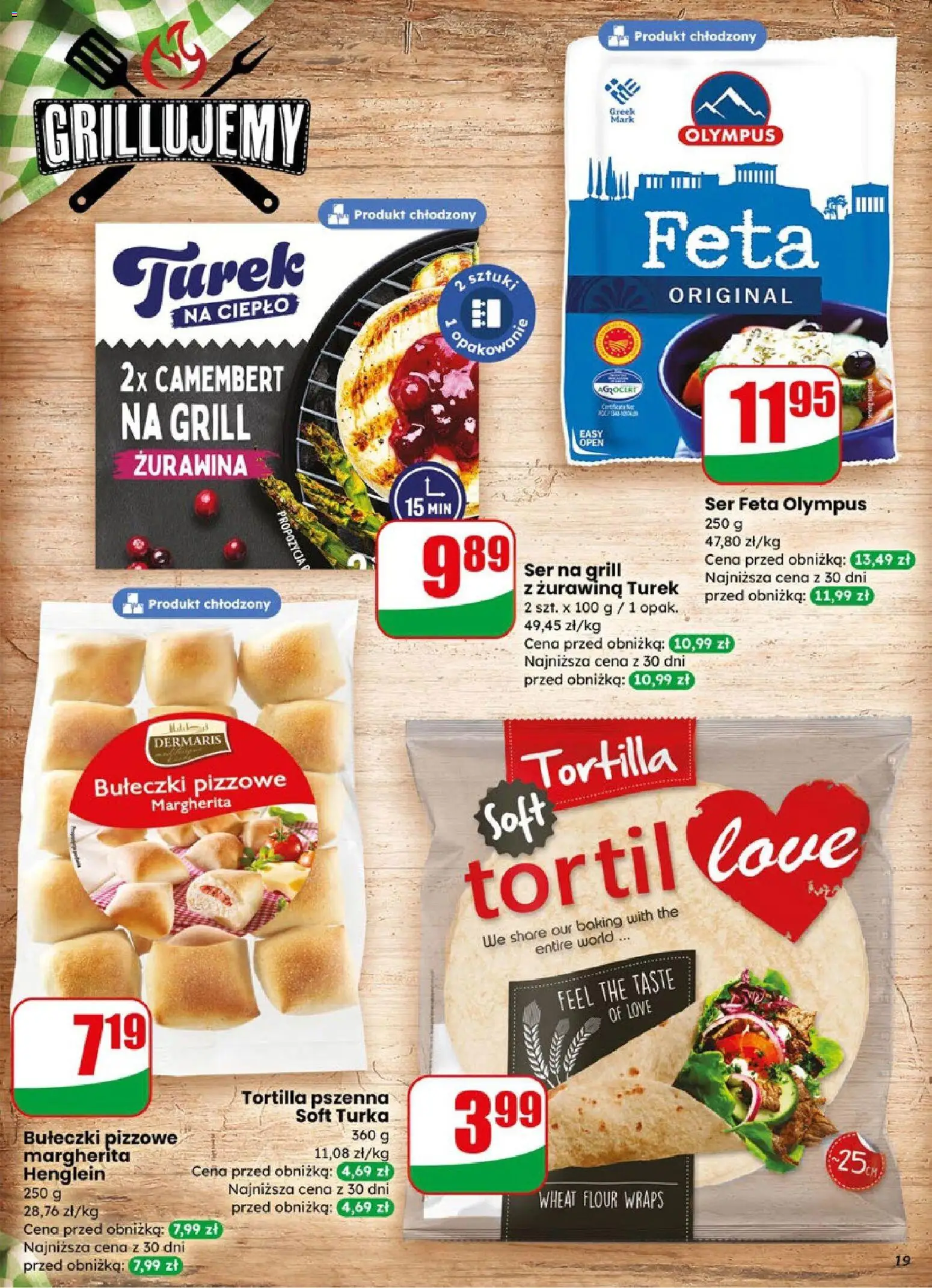 Dino gazetka od 08.04.2026 | Strona: 19 | Produkty: Grill, Tortilla, Camembert, Żurawina