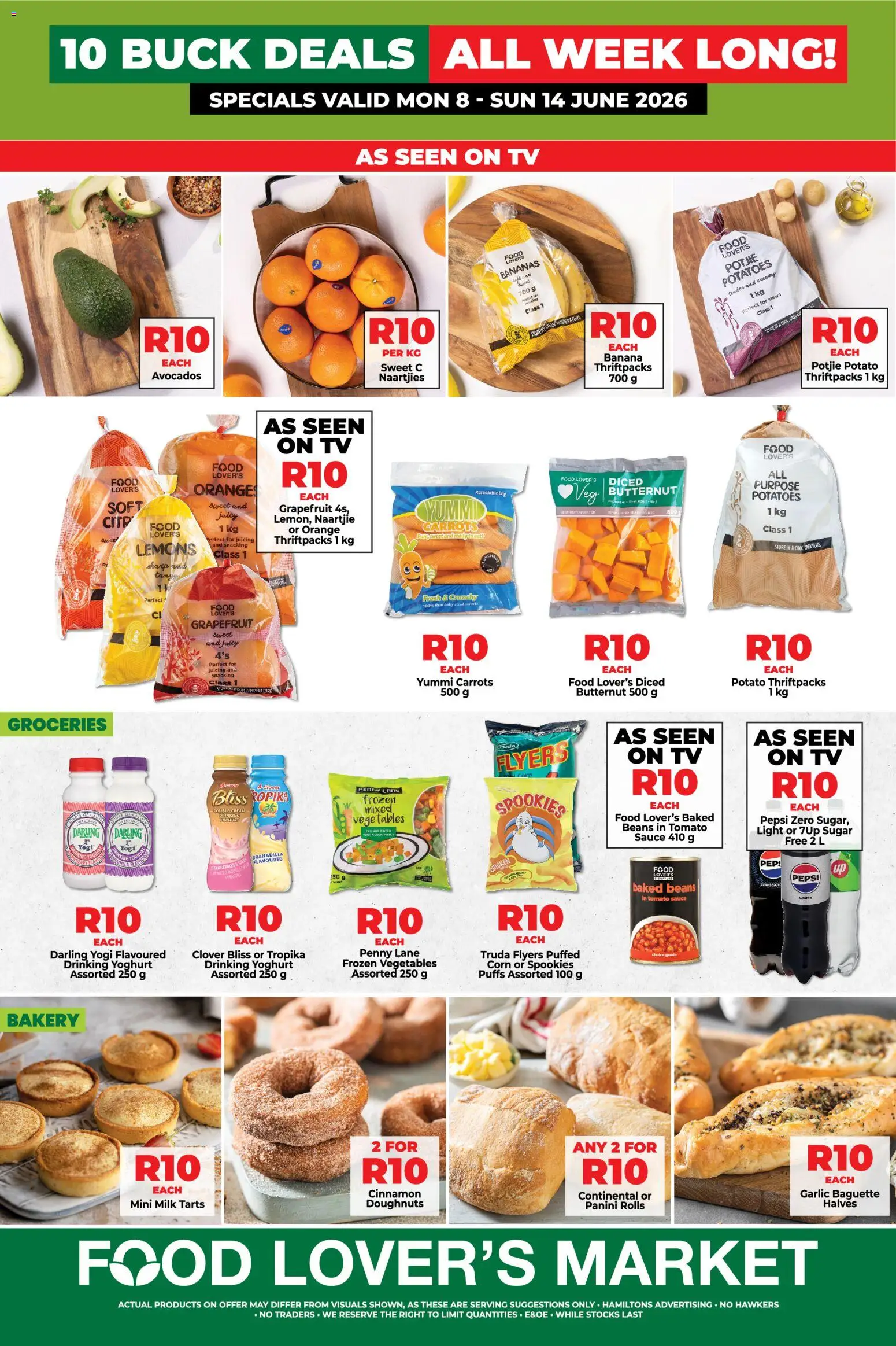 New Food Lover's Market catalogue – valid from 08.06.2026 | Page: 1 | Products: Yoghurt, Bakery, Vegetables, Sugar