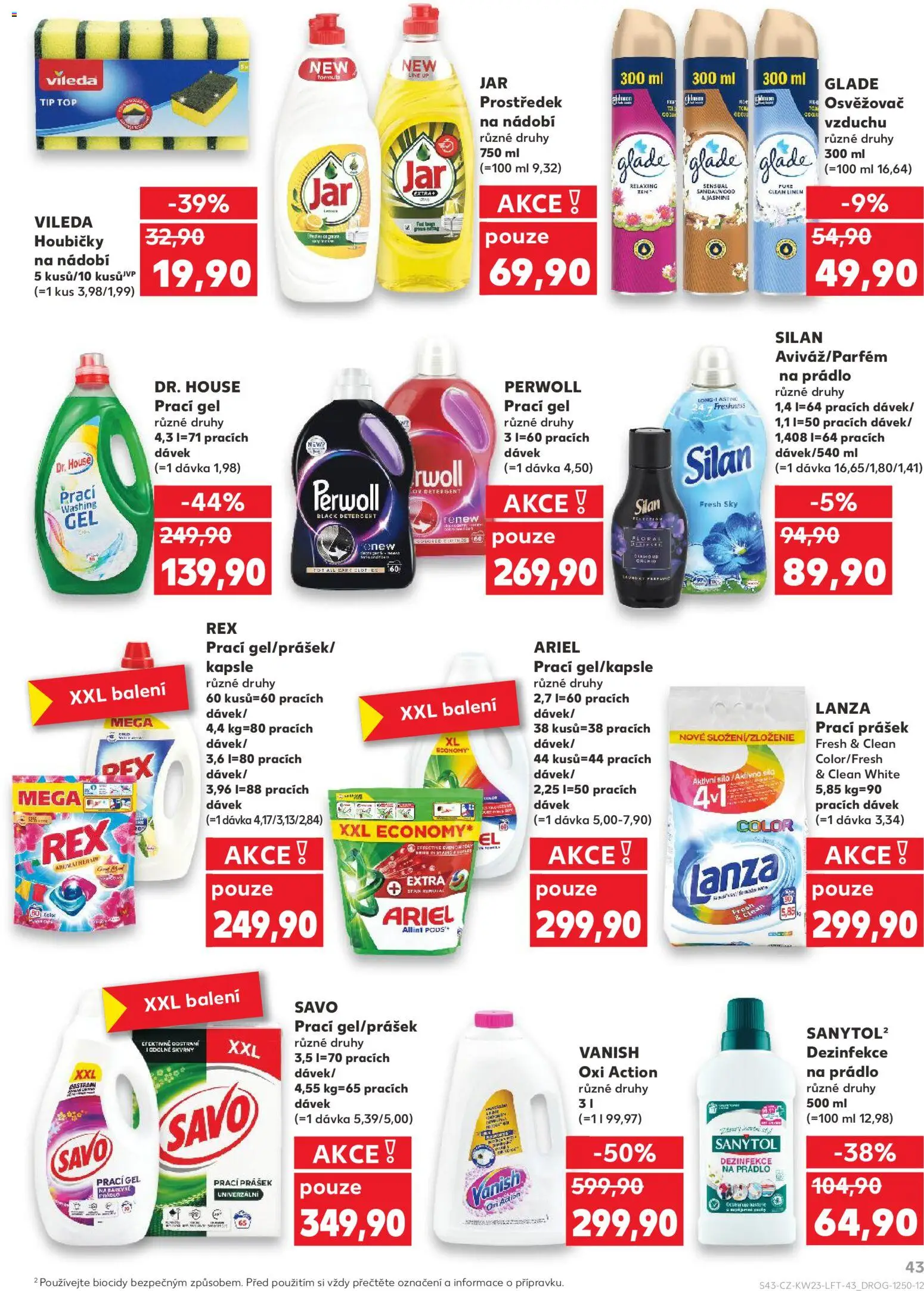 Kaufland leták - Ostrava od 03.06.2026 | Strana: 43 | Produkty: Nádobí, Ariel, Lanza, Vanish