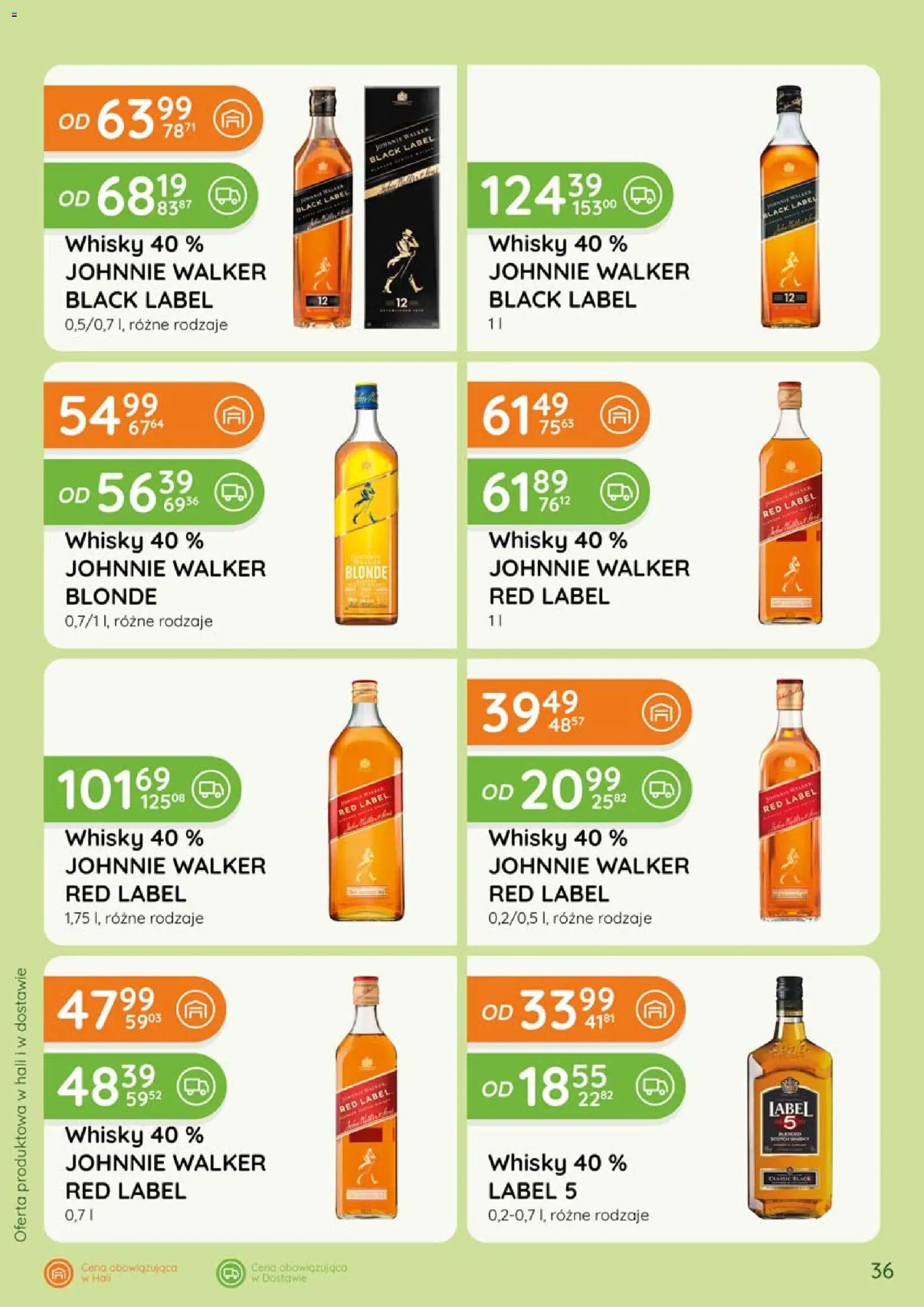 Eurocash gazetka - Katalog Alkoholowy od 01.06.2026 | Strona: 36 | Produkty: Red label, Black Label, Whisky