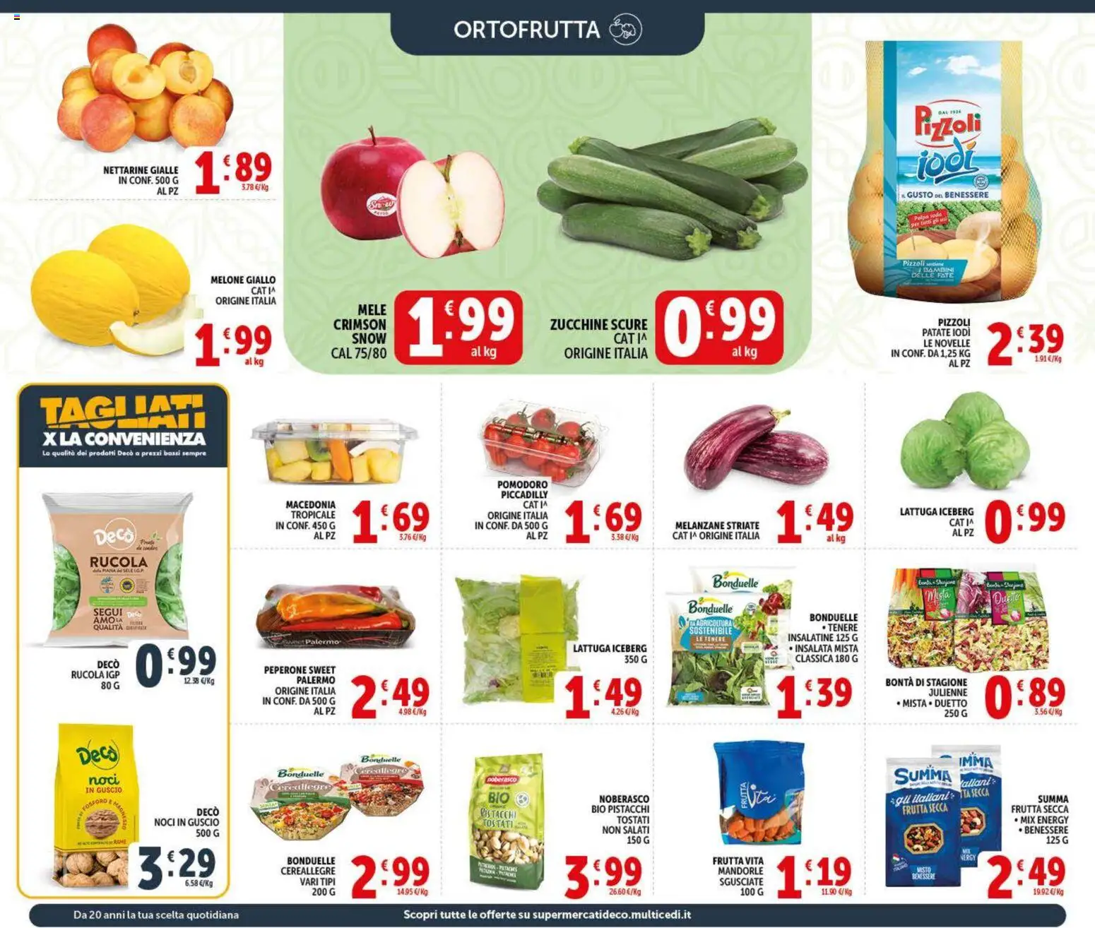 Volantino Decò del 20.05.2026 | Pagina: 6 | Prodotti: Rucola, Frutta, Melanzane, Pistacchi