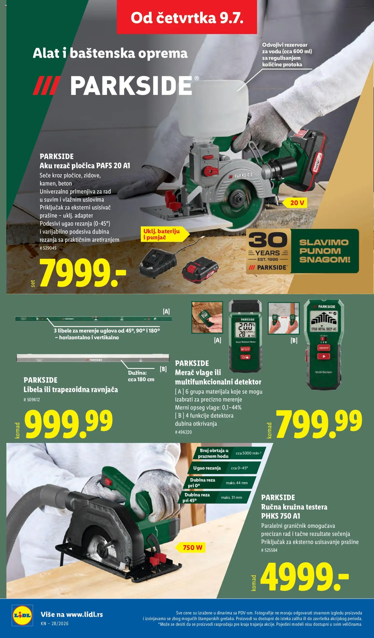 Lidl katalog - važi od 09.07.2026 | Strana: 70 | Proizvode: Parkside, Adapter, Rezač, Kružna testera