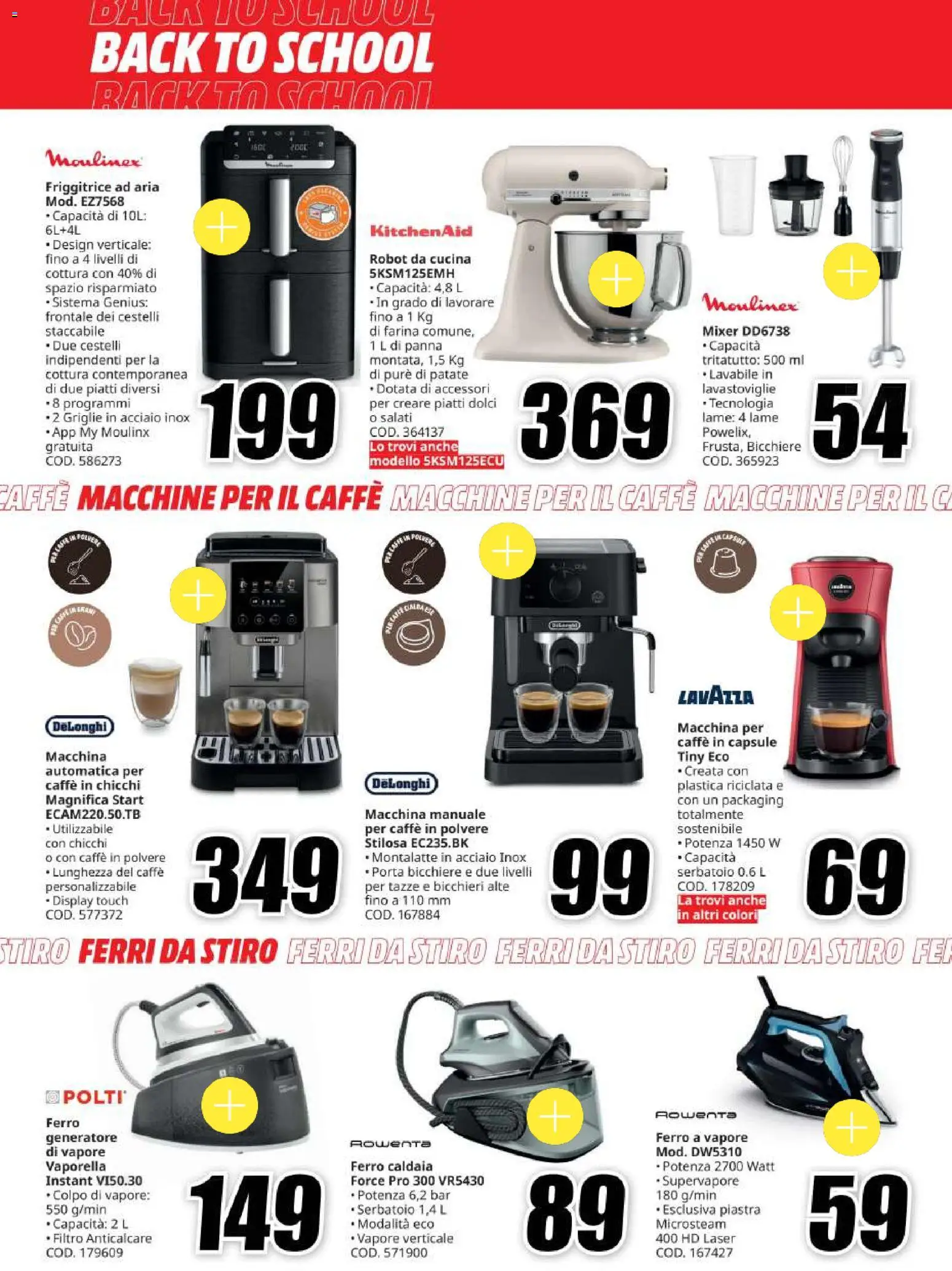 Volantino Media World del 20/08/2026 | Pagina: 34 | Prodotti: Tritatutto, Panna, Ferro, Lavazza
