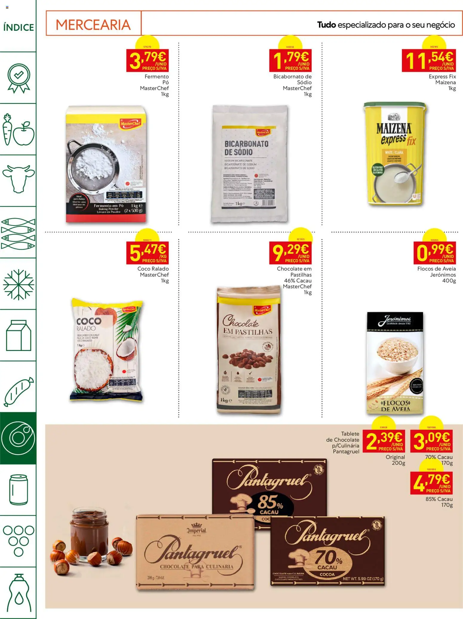 Recheio Horeca Madeira │ válido de 01/09/2026 | Página: 14 | Produtos: Bicarbonato de sódio, Cacau, Flocos de aveia, Coco