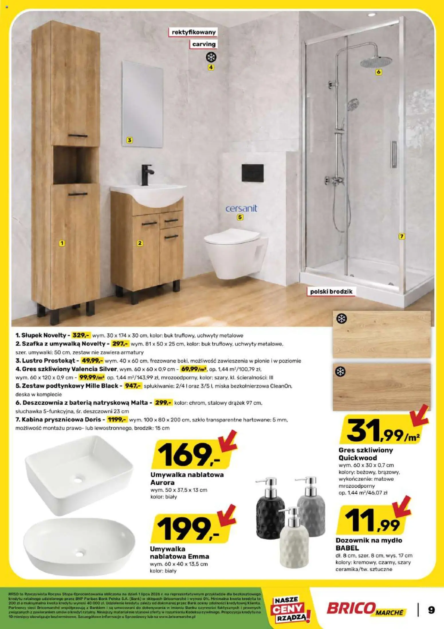 Brico Marché gazetka od 01.07.2026 | Strona: 10 | Produkty: Umywalka, Bateria, Lustro, Mydło