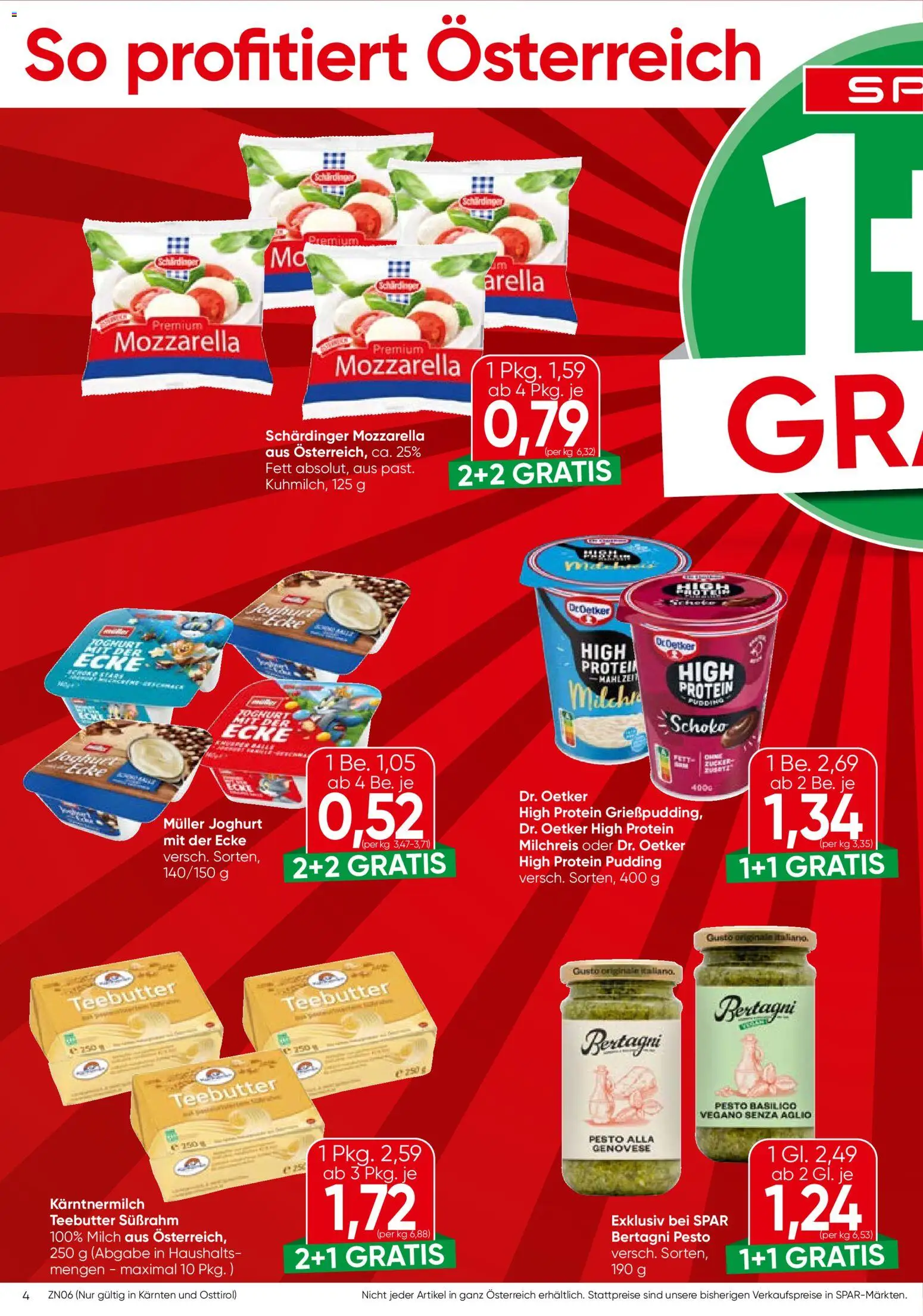 Spar - Kaernten gültig ab 03.06.2026 | Seite: 4 | Produkte: Milch, Joghurt