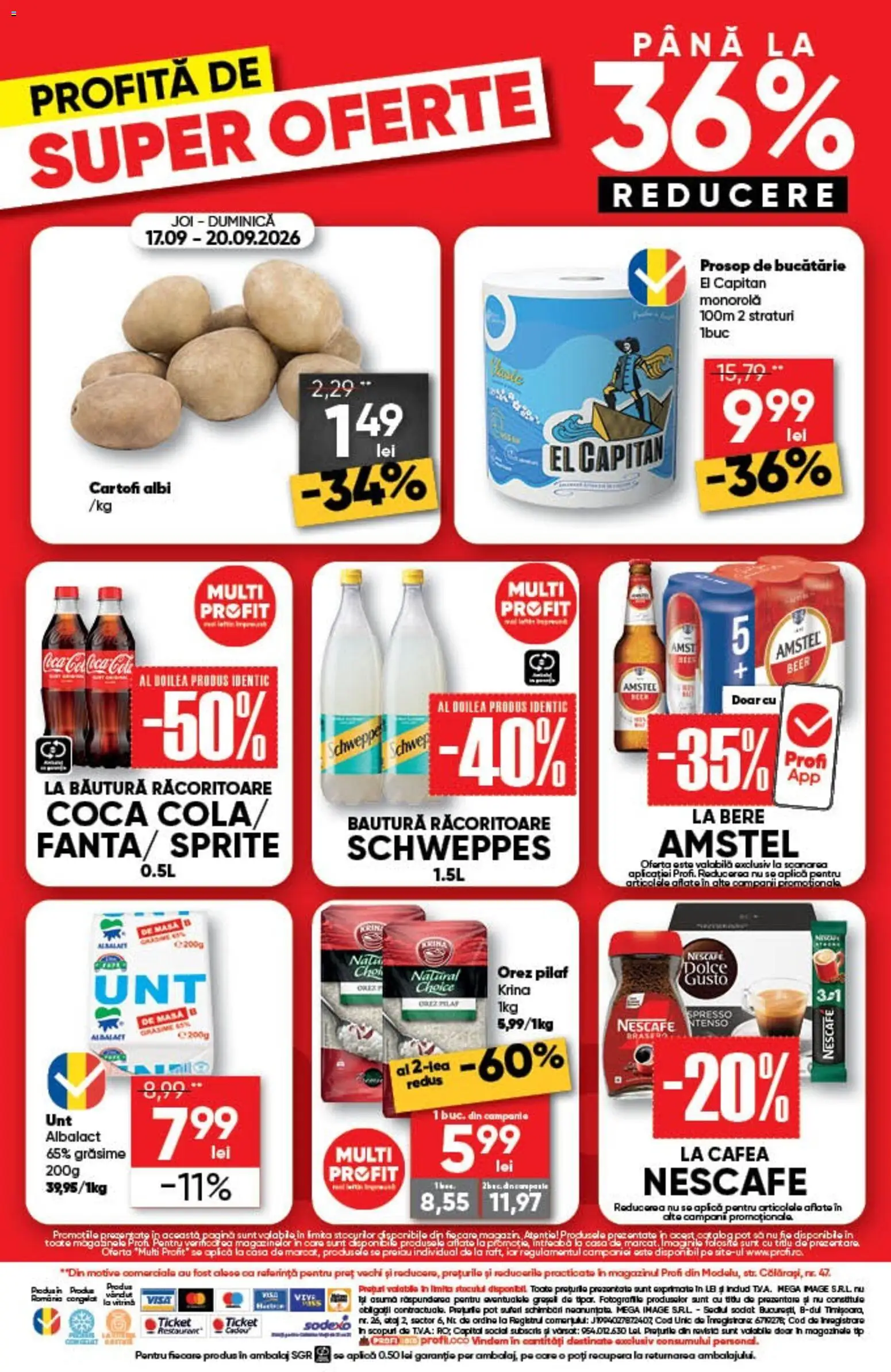 Noul catalog Profi – valabil de la 17.09.2026 | Pagină: 12 | Produse: Bautura racoritoare, Masă, Bere, Orez
