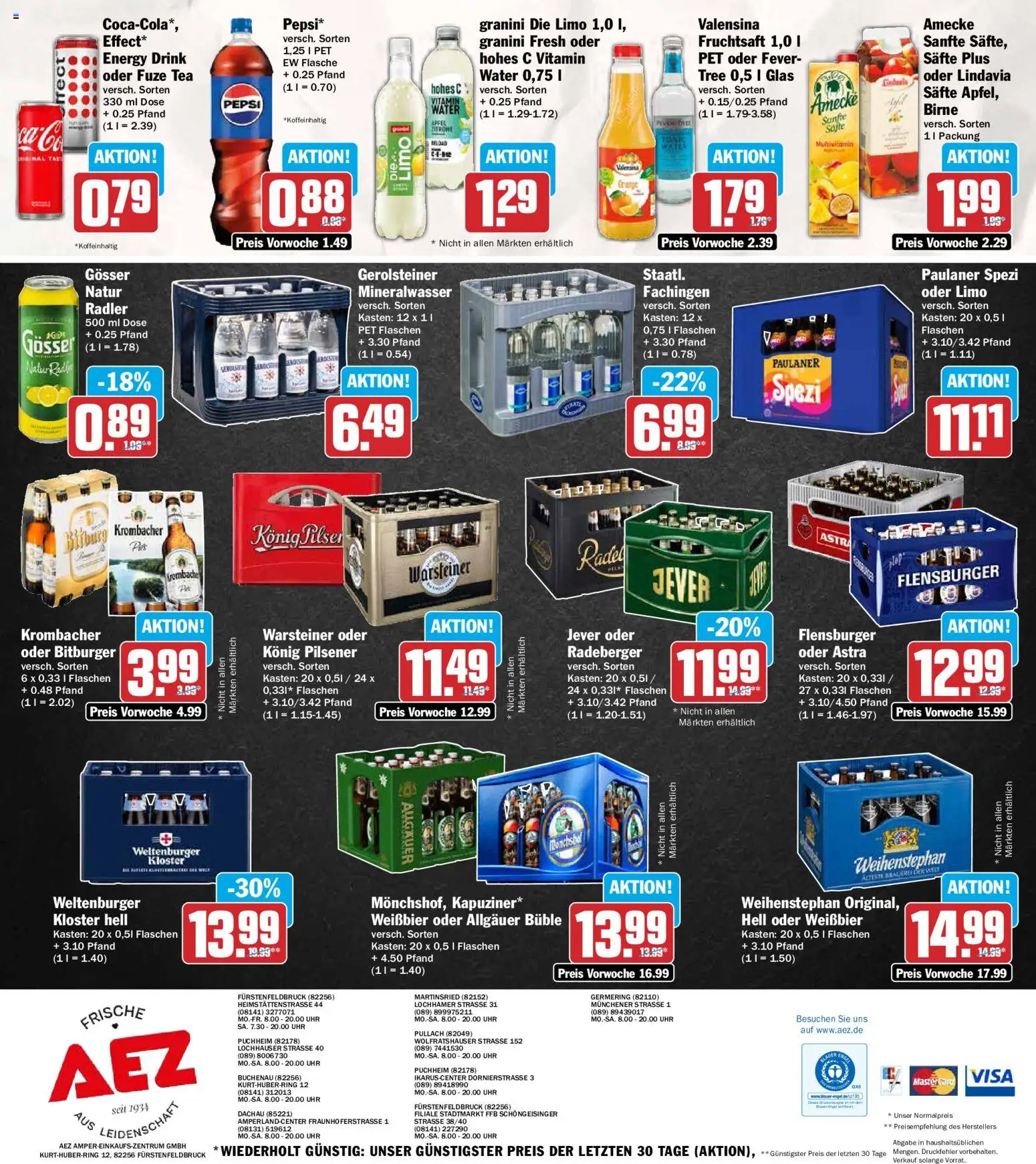 AEZ Prospekt – gültig ab 13.07.2026 | Seite: 16 | Produkte: Paulaner spezi, Flensburger, Granini, Granini die limo