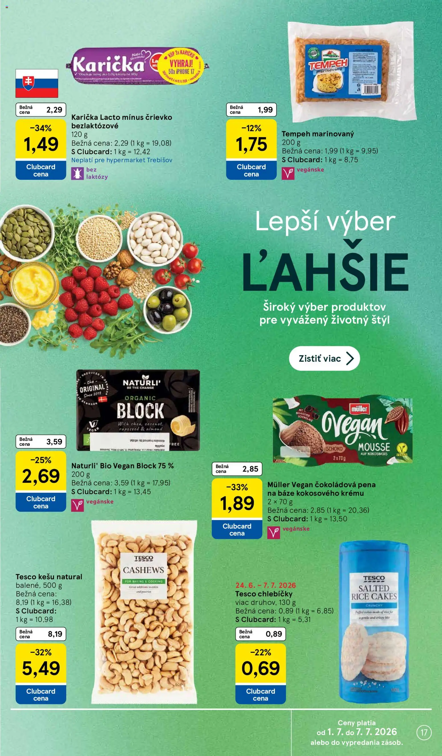 Nové Tesco akcie – leták je platný od 01.07.2026 | Strana: 17