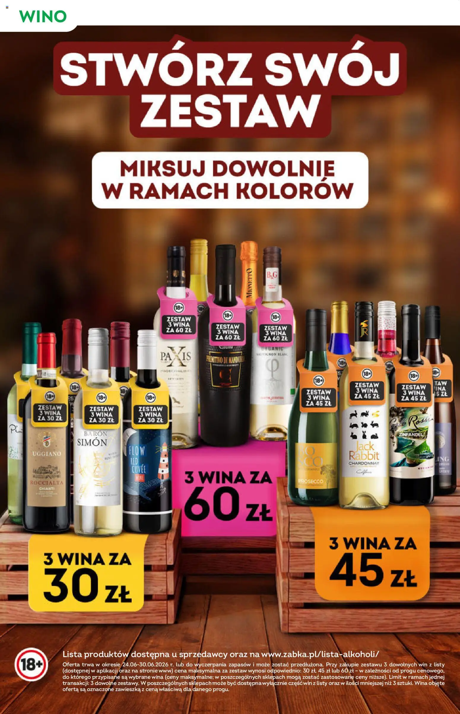 Żabka gazetka - Katalog win od 24.06.2026 | Strona: 2 | Produkty: Chardonnay, Wino, Prosecco