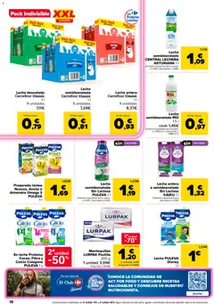 Vista previa Leche desnatada Carrefour Classic 1l, Leche desnatada Carrefour Classic 1l 9 unidades válido desde el 14/07/2026 | Página: 20 | Productos: Leche desnatada, Leche entera, Δοχείο φοντί, Manteca