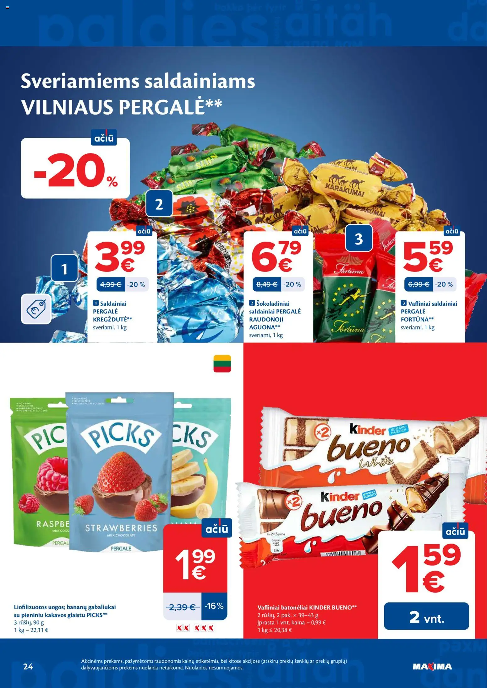 MAXIMA akcijos nuo 2026.07.07 | Puslapis: 24 | Prekių: Saldainiai