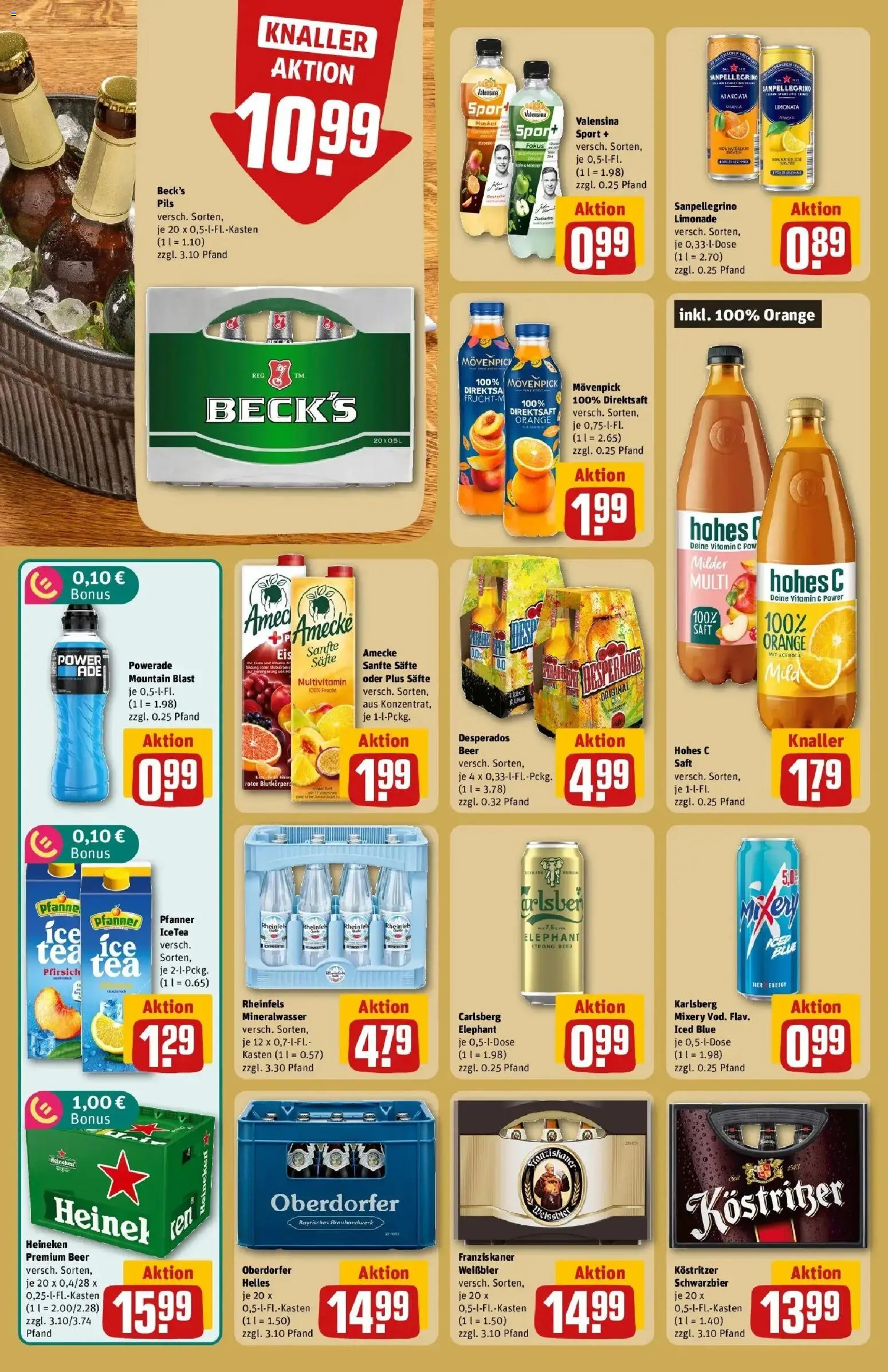REWE Prospekt ab 31.08.2026 zum Blättern » Angebote | Seite: 18 | Produkte: Valensina, Pfirsich, Desperados, Saft