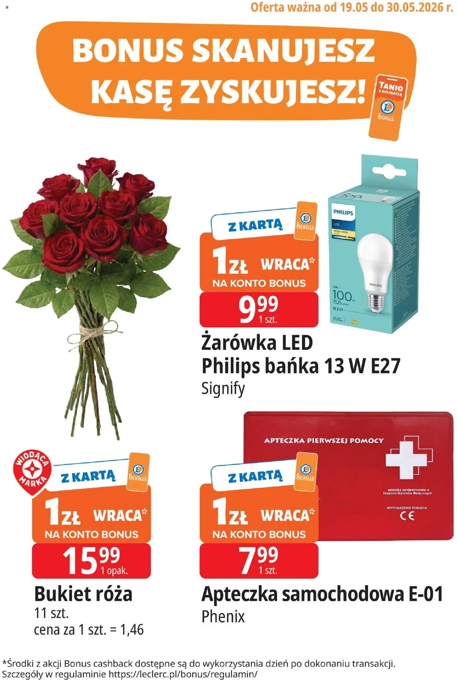 E.Leclerc gazetka - Tychy kupony dodatkowe od 19.05.2026 | Strona: 13 | Produkty: Karta