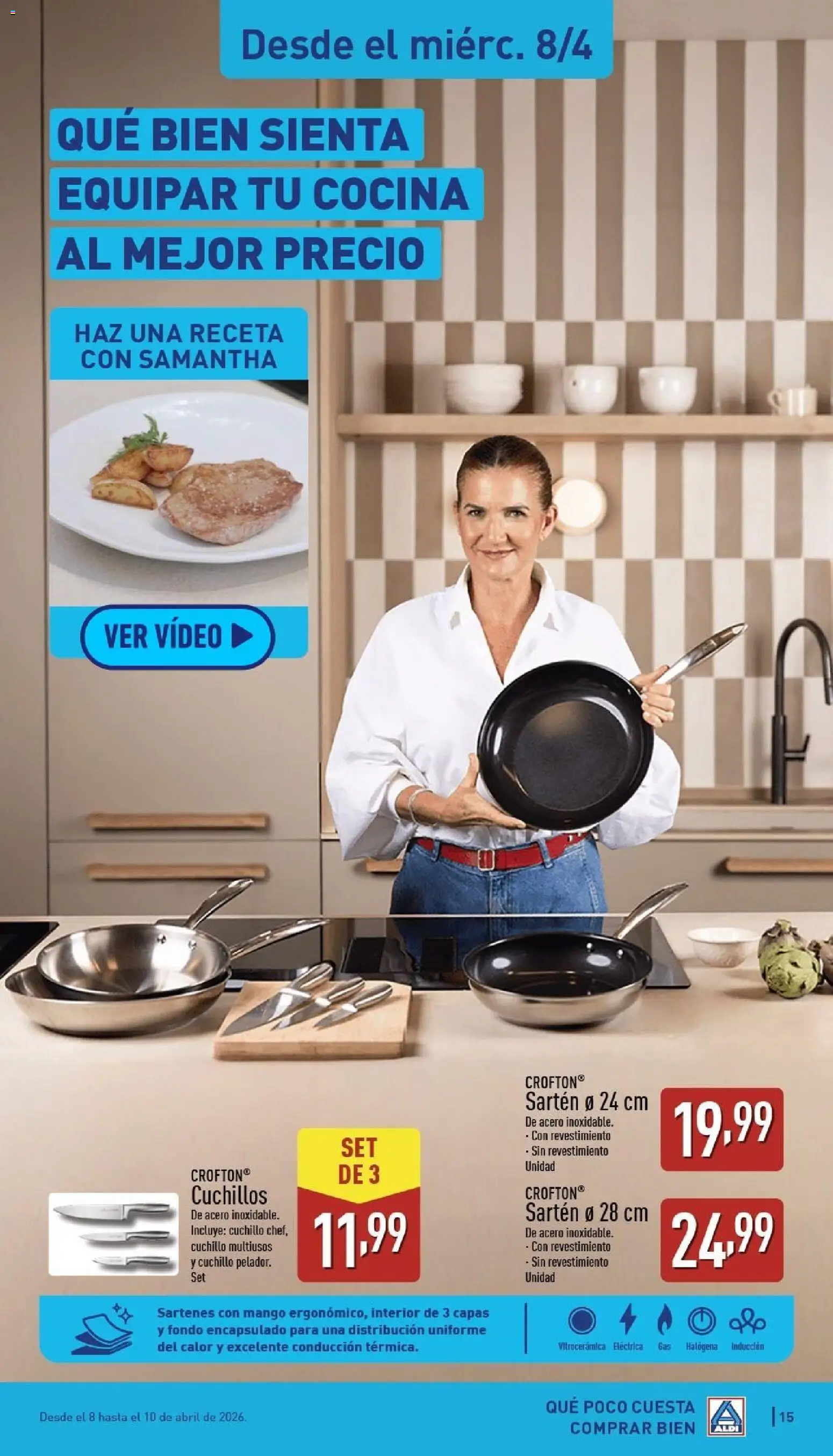 Aldi folleto Península │ válido desde el 06.04.2026 | Página: 15 | Productos: Pan, Video, Cocina, Ρούτερ