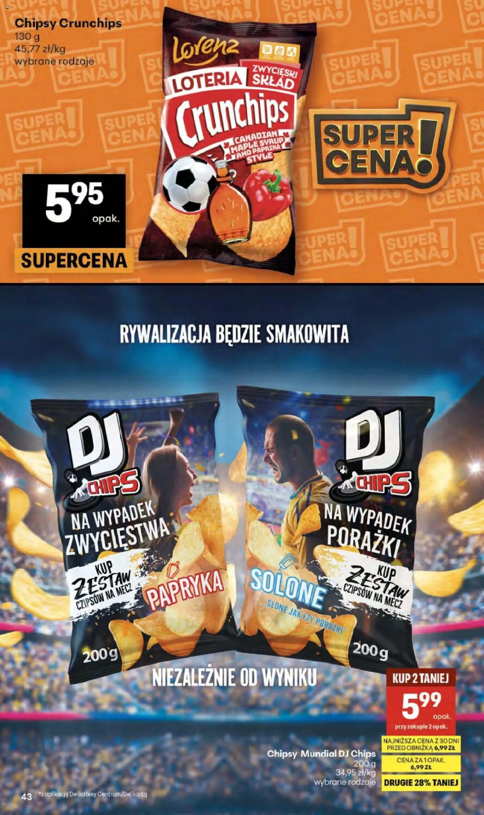 Delikatesy Centrum gazetka - Sklepy Własne od 03.06.2026 | Strona: 43 | Produkty: Chipsy, Papryka, Delikatesy