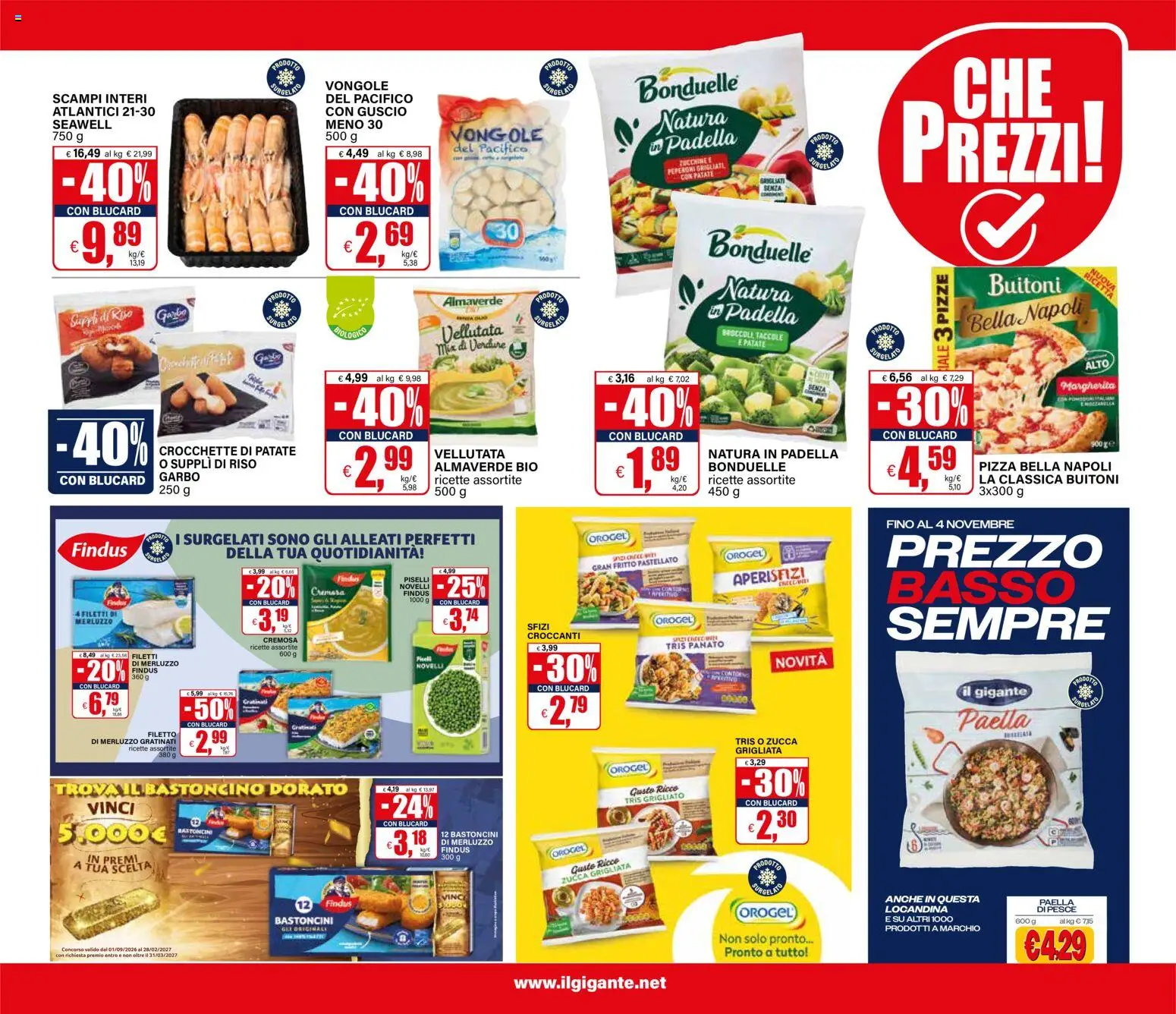 Volantino Il Gigante del 22/10/2026 | Pagina: 11 | Prodotti: Pizza, Merluzzo, Crocchette, Piselli