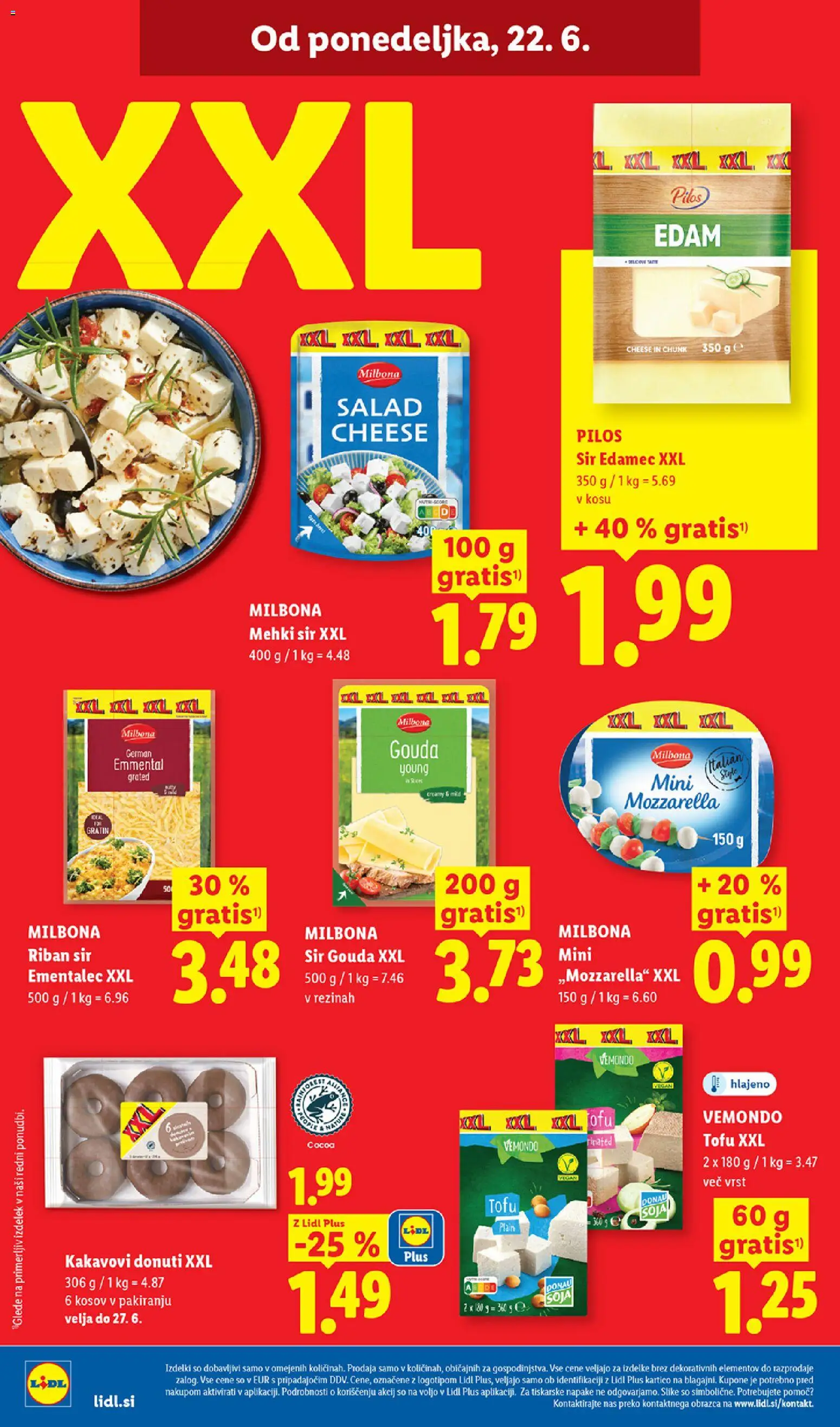 Novi Lidl katalog ponudbe – veljaven od 18.06.2026 | Stran: 50 | Izdelki: Edamec, Ementalec, Sir