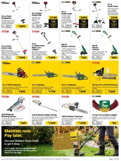 Builders specials catalogue – valid from 15/09/2026 | Page: 11 | Products: Tank, Cutter, Chainsaw, Brush