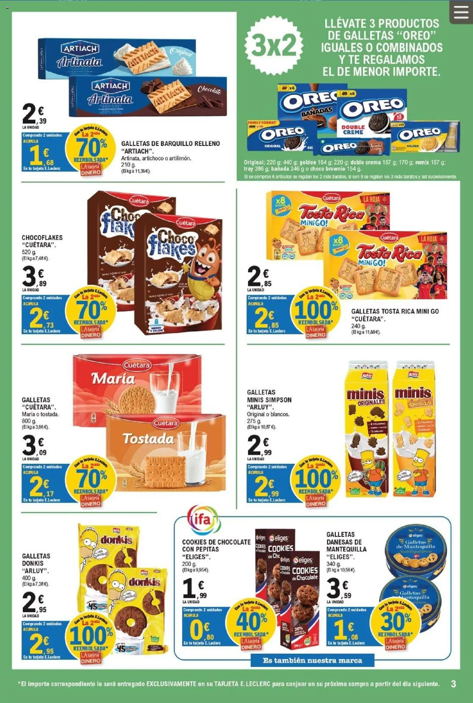 E.Leclerc Miranda de Ebro │ válido desde el 17/07/2026 | Página: 3 | Productos: Crema, Té, Galletas, Συσκευή ροής