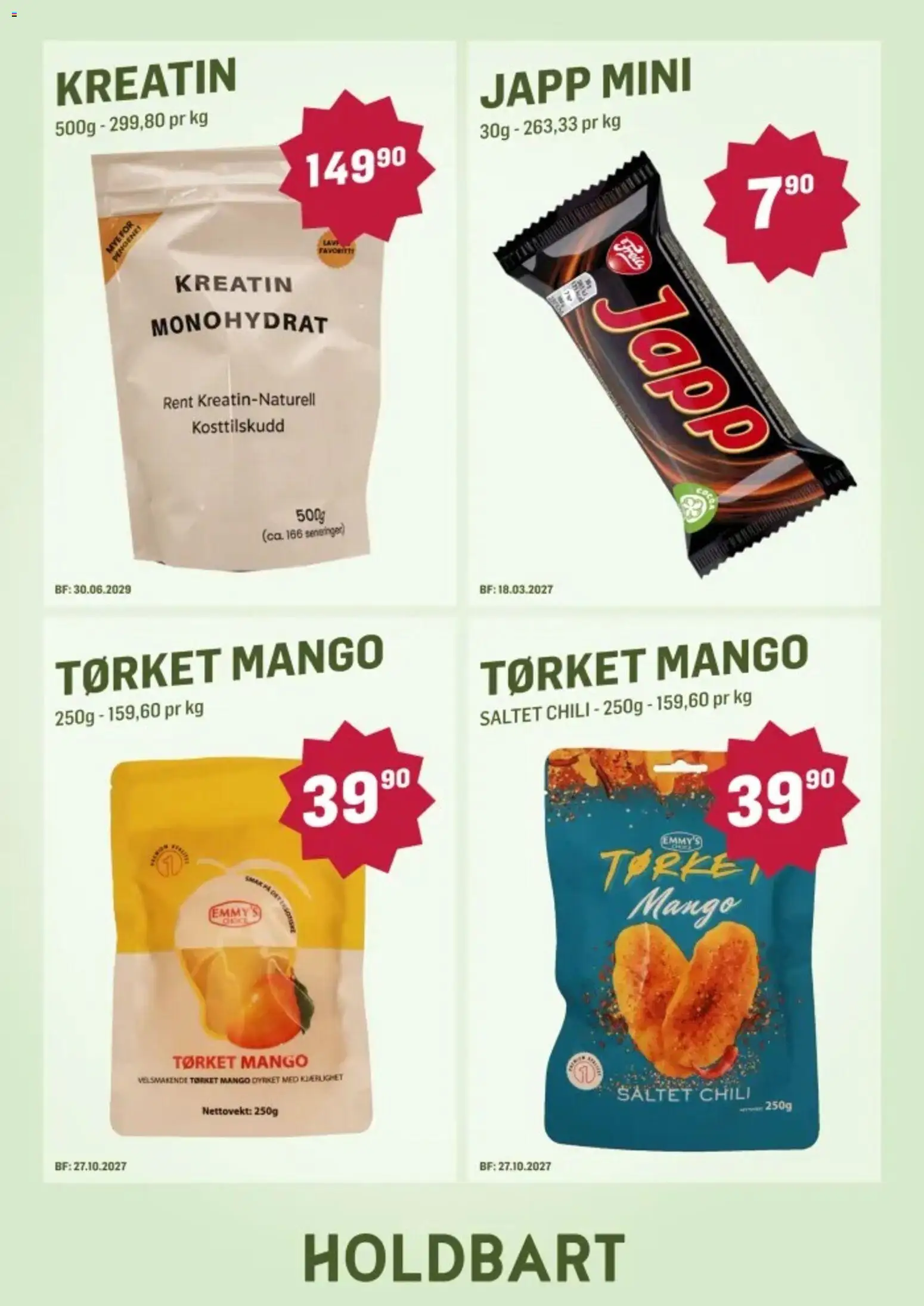 {H1} | Side: 6 | Produkter: Kosttilskudd, Chili, Mango, Tørket mango