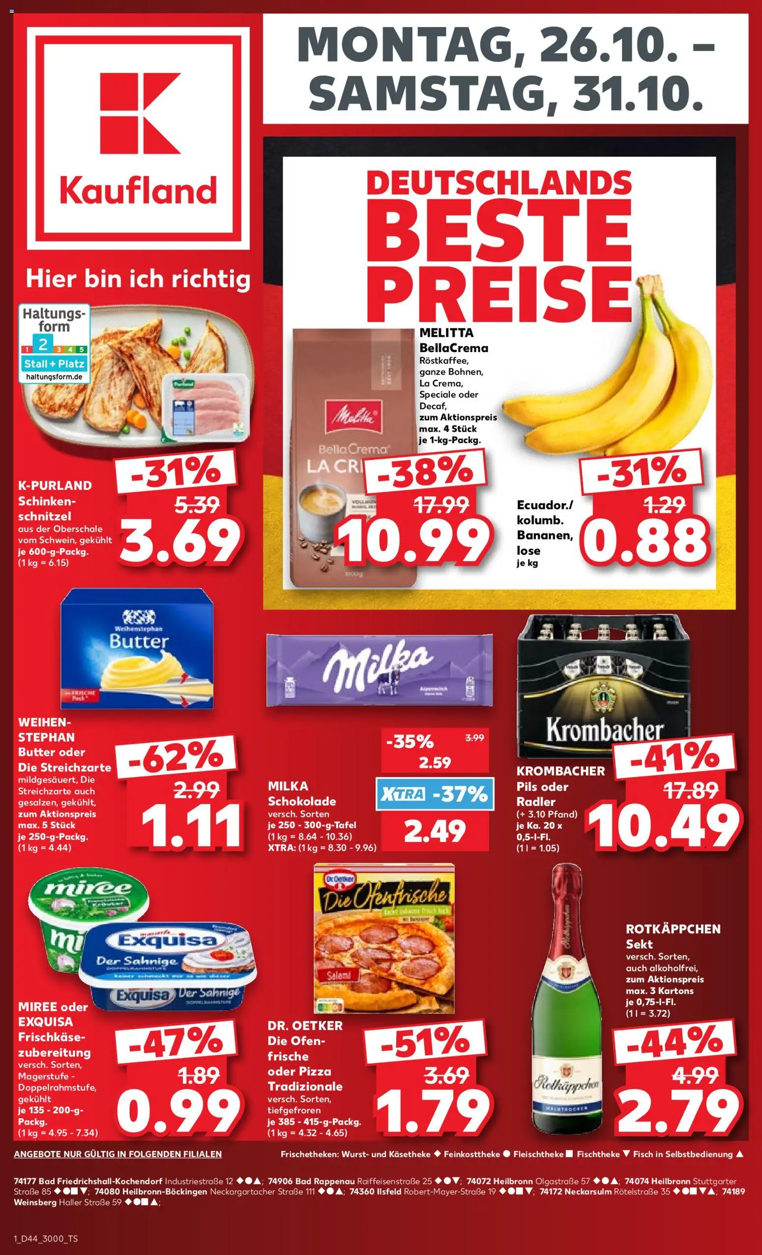 {H1} | Pagina: 1 | Producten: Pizza, Schnitzel, La, Sekt