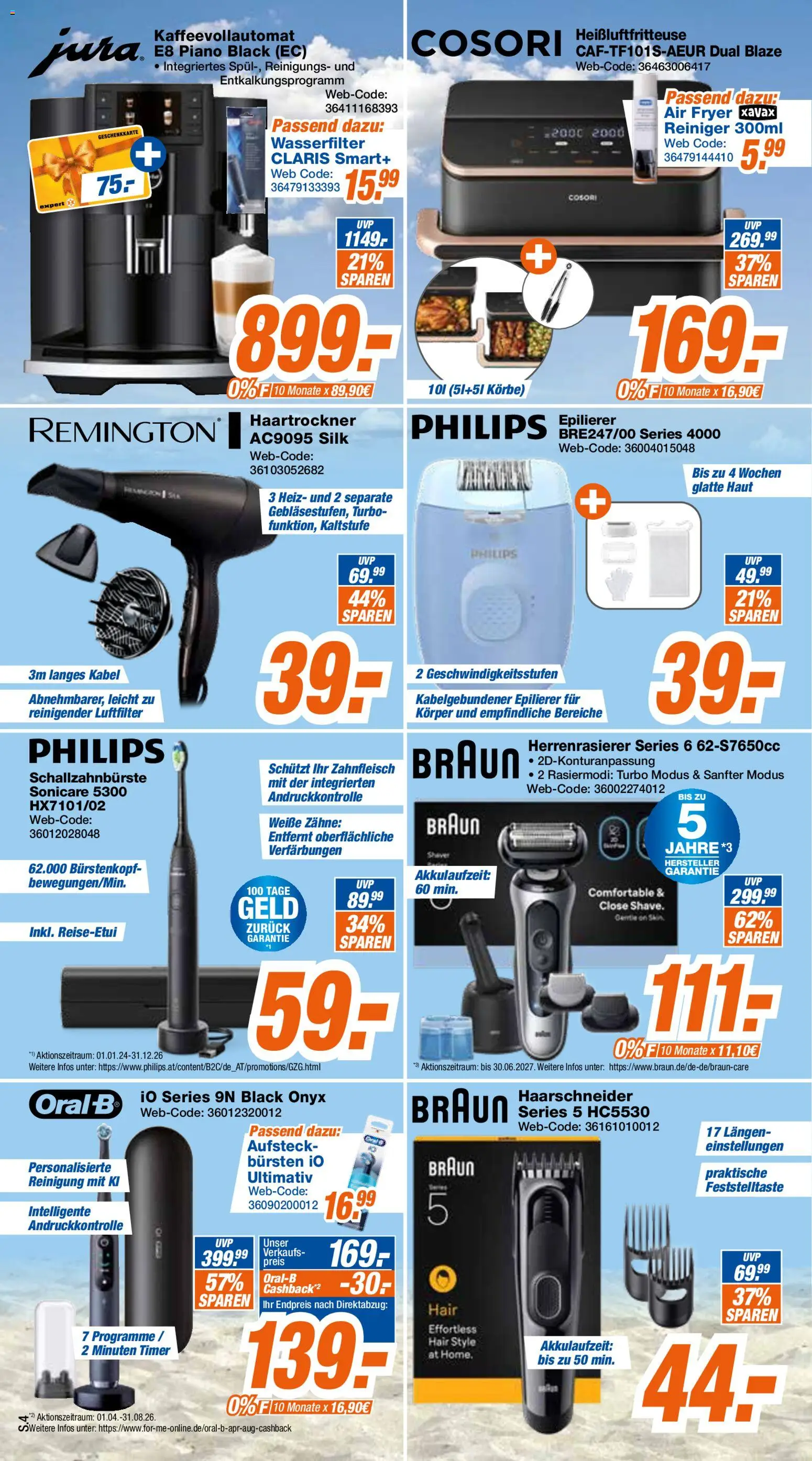 Expert Prospekt Giessen – gültig ab 21.08.2026 | Seite: 4 | Produkte: Kabel, Philips, Epilierer, Kaffeevollautomat