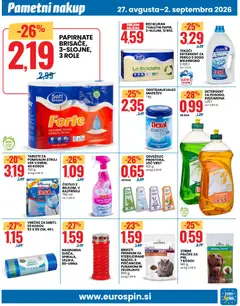Eurospin katalog akcije – veljaven od 27.08.2026 | Stran: 11 | Izdelki: Kos, Odstranjevalec madezev, Detergent, Por
