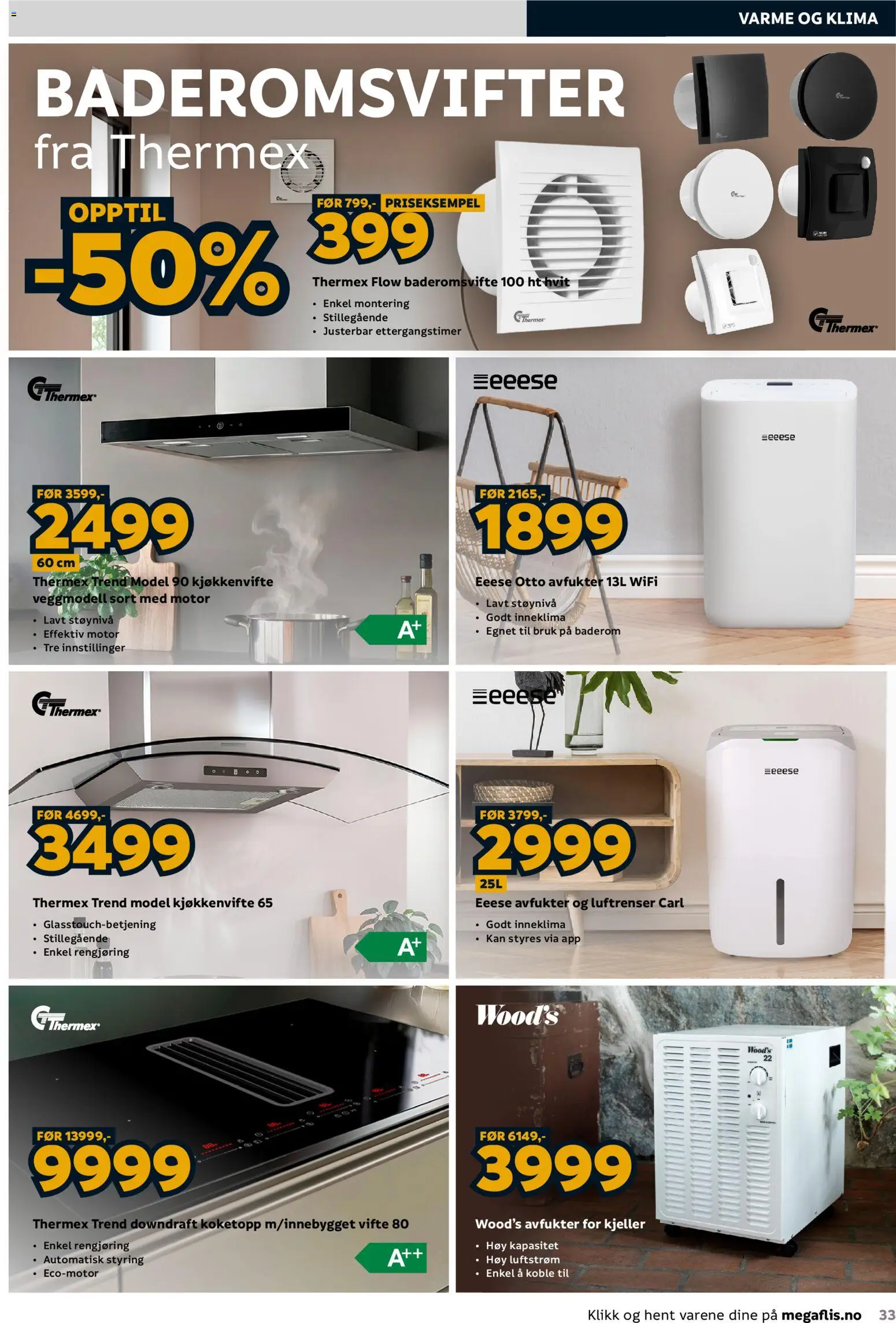 {H1} | Side: 33 | Produkter: Vifte, Luftrenser