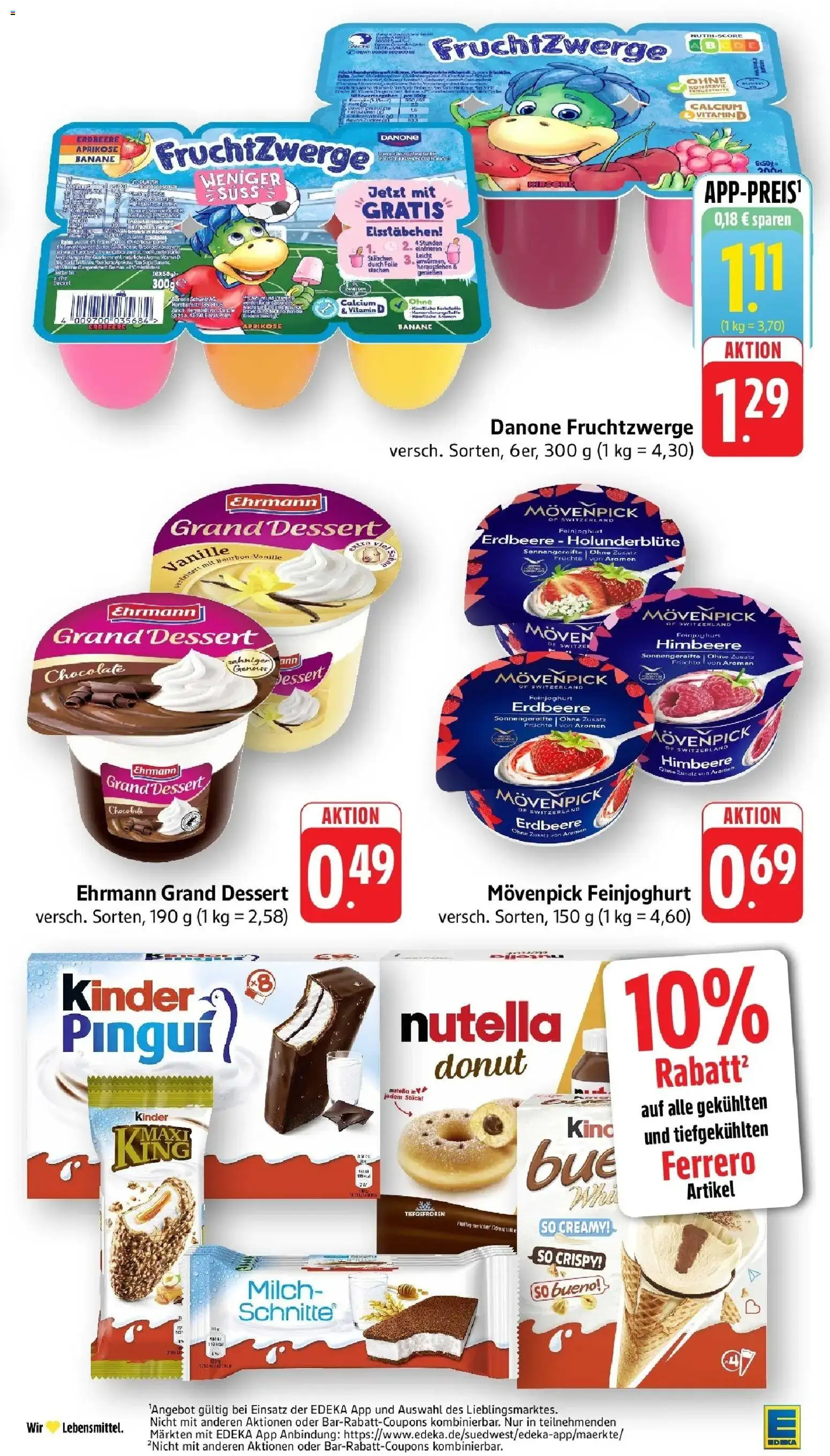 Edeka prospekt Bitburg – gültig ab 01.06.2026 | Seite: 21 | Produkte: Ehrmann grand dessert, Fruchtzwerge, Nutella, Karotte