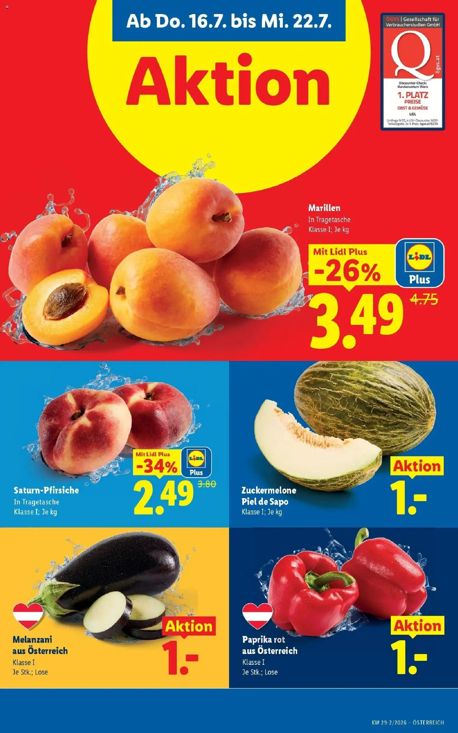 Lidl Flugblatt - Jenbach, Eferding, Dornbirn gültig ab 16.07.2026 | Seite: 38 | Produkte: Gemüse, Obst
