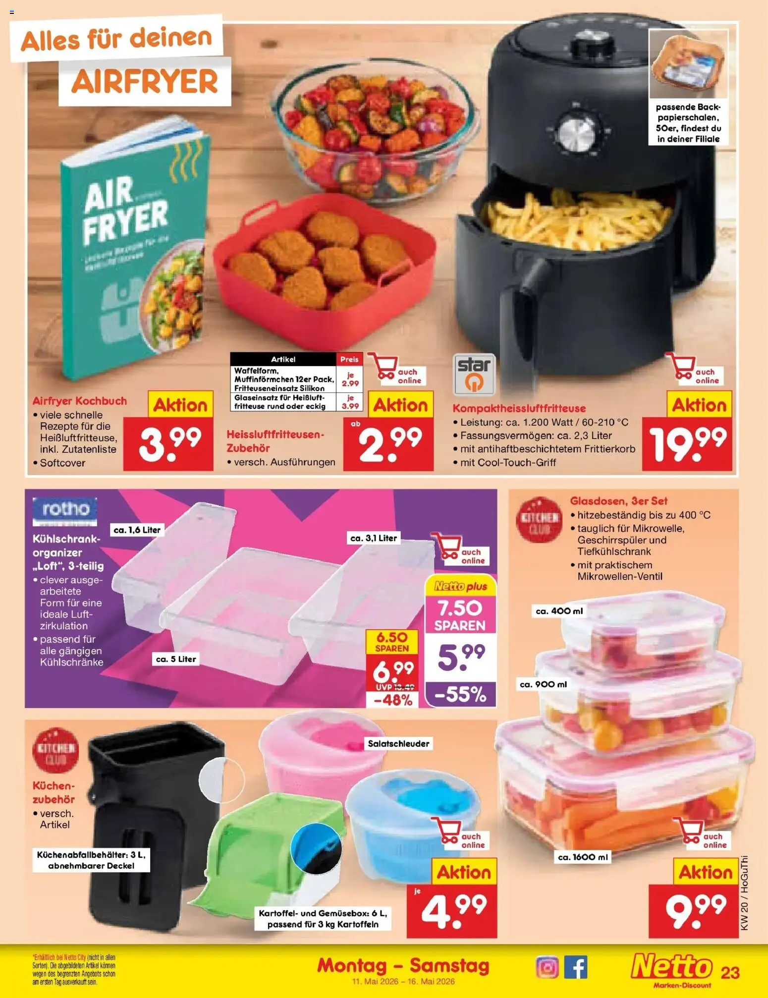 Netto Marken-Discount Prospekt Augustusburg	 – gültig ab 10.05.2026 | Seite: 30 | Produkte: Kühlschrank, Kartoffeln, Fritteuse, Kuchen