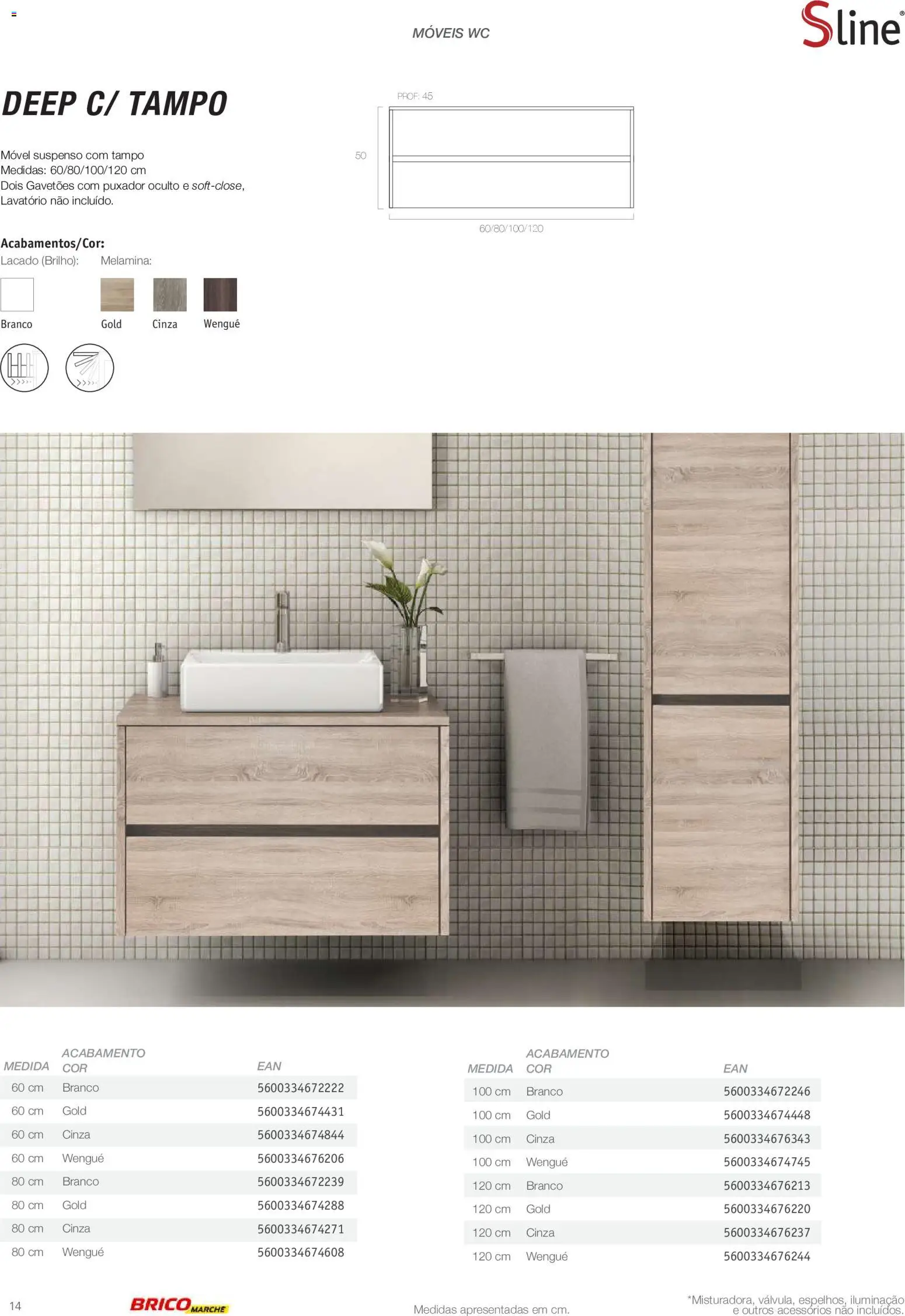 BricoMarché Catálogo de Inspiração Banho │ válido de 15.06.2026 | Página: 14 | Produtos: Lavatório