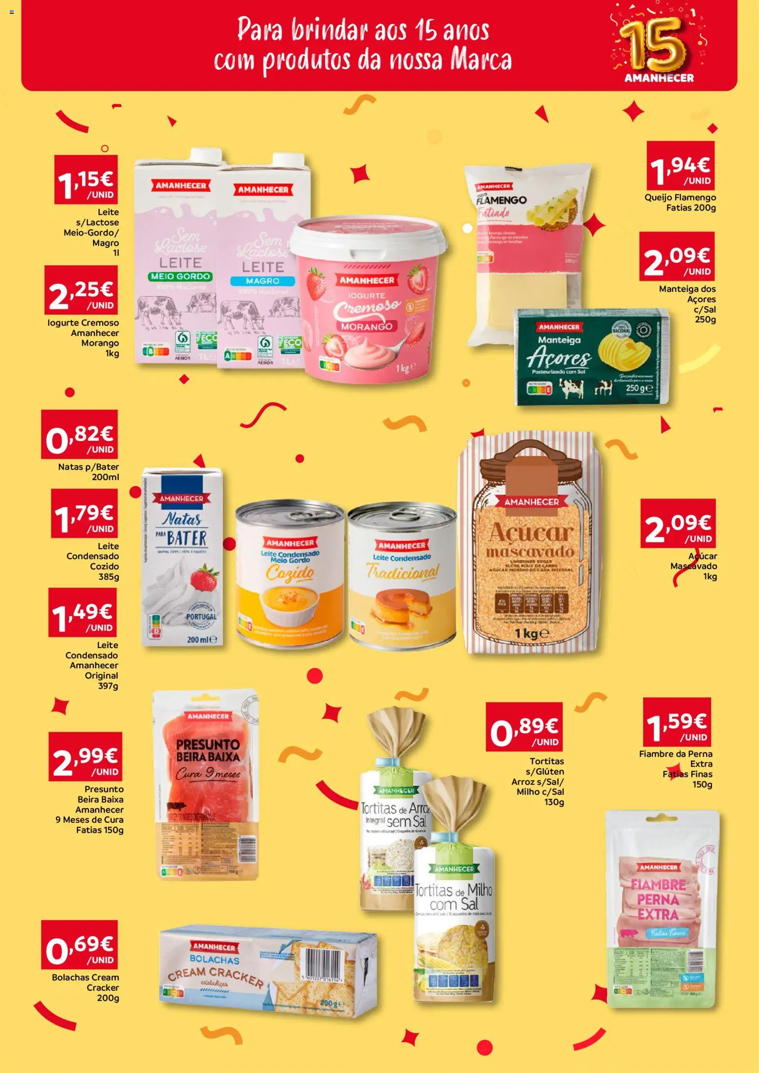 Amanhecer Folheto Madeira │ válido de 30/07/2026 | Página: 2 | Produtos: Sal, Arroz, Natas, Milho