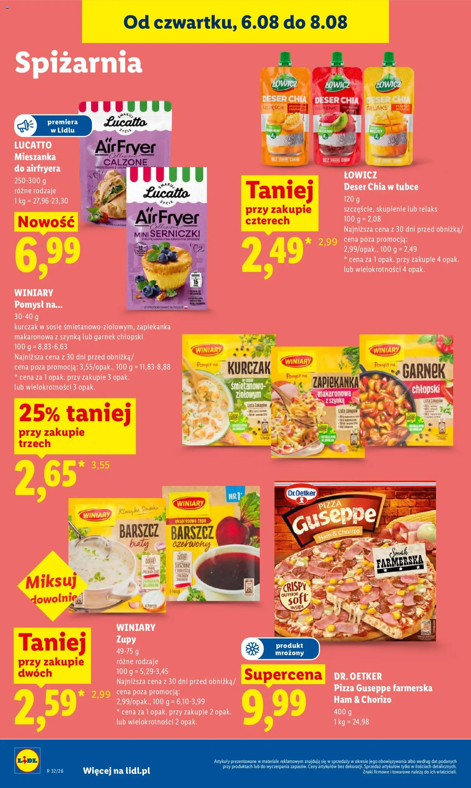 Lidl Polsko leták od 06.08.2026 | Strana: 82 | Produkty: Pizza, Chia, Airfryer, Chorizo