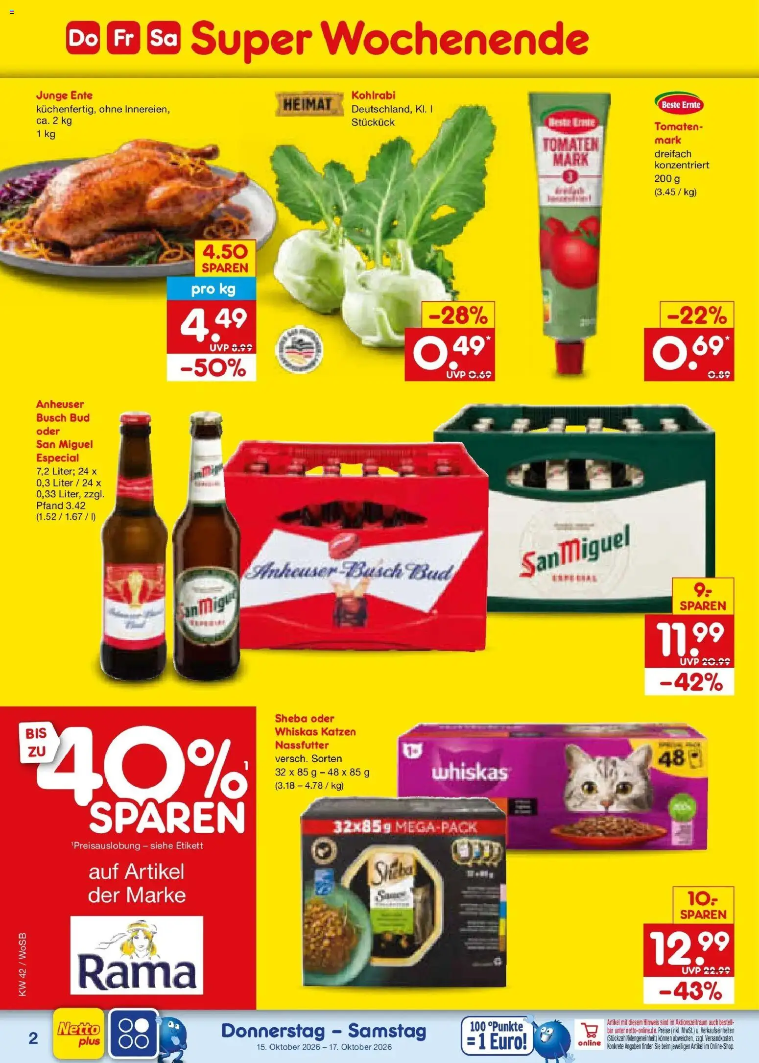 Netto Marken-Discount Prospekt Ludwigshafen-Edigheim (ab 12.10.2026) » Angebote | Seite: 58 | Produkte: Sheba, Rama, Kohlrabi, Tomaten