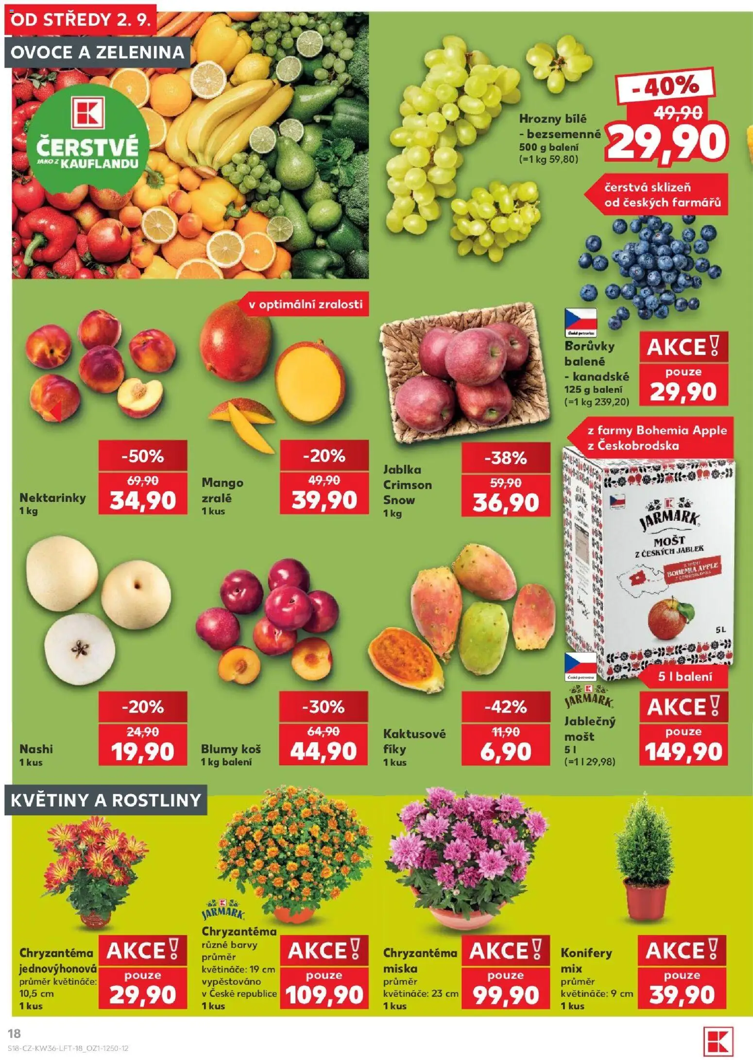 Kaufland leták - Chomutov od 02.09.2026 | Strana: 18 | Produkty: Ovoce a zelenina, Jablka, Miska, Koš